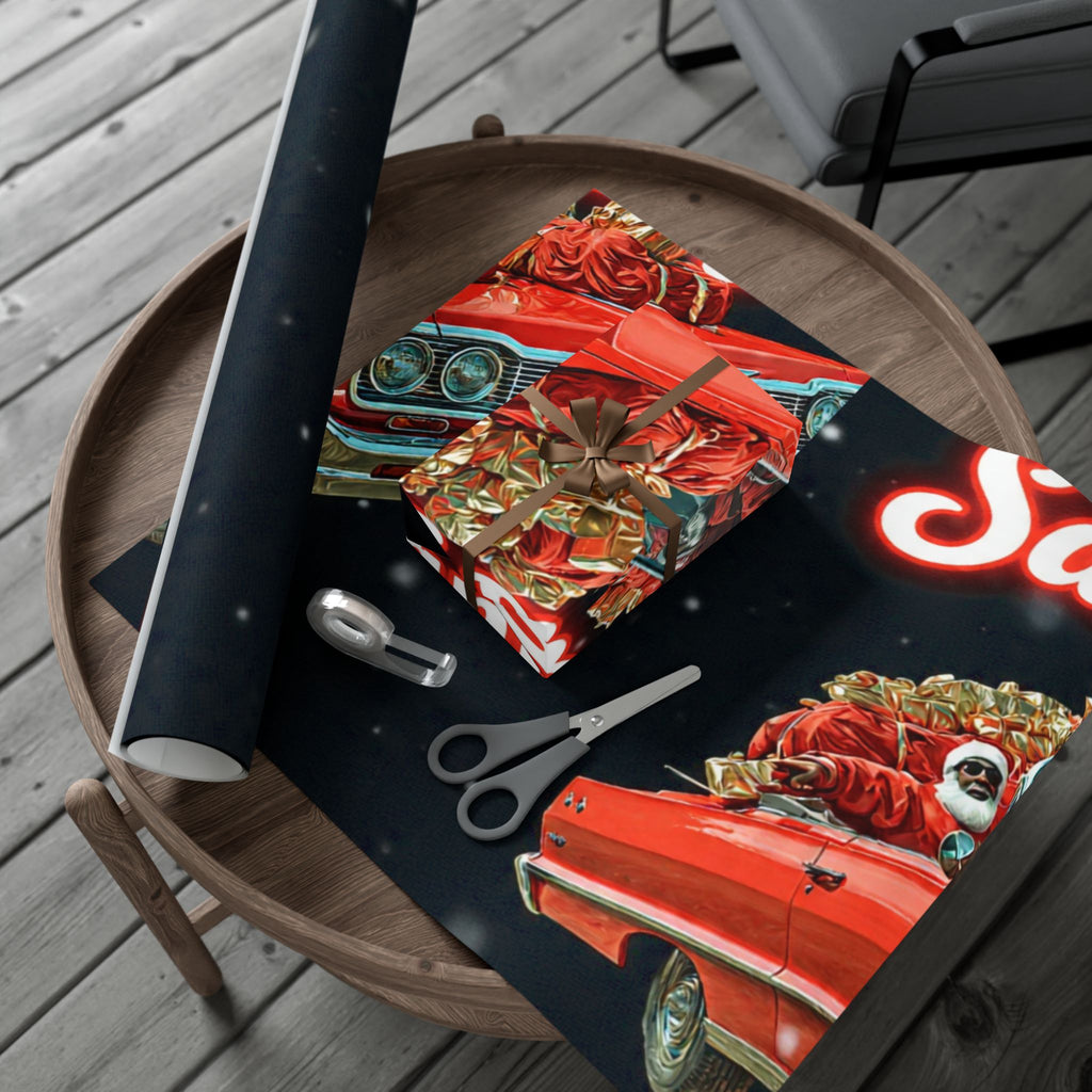 Vintage Santa's Bag Gift Wrap Papers, Holiday Wrapping Paper, Christmas Gift Wrap, Festive Gift Wrap, Retro Santa Paper