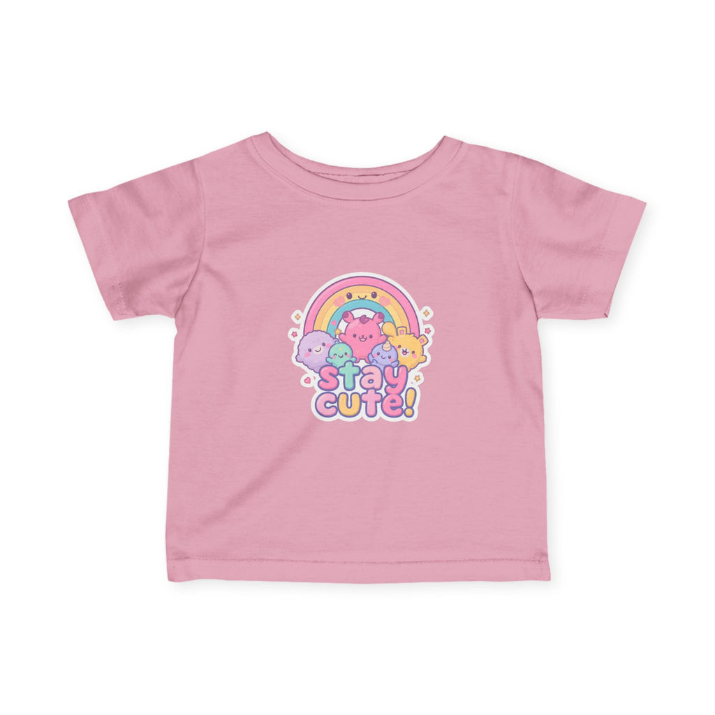 Infant Tee - "Stay Cute" Rainbow Animal Baby Shirt