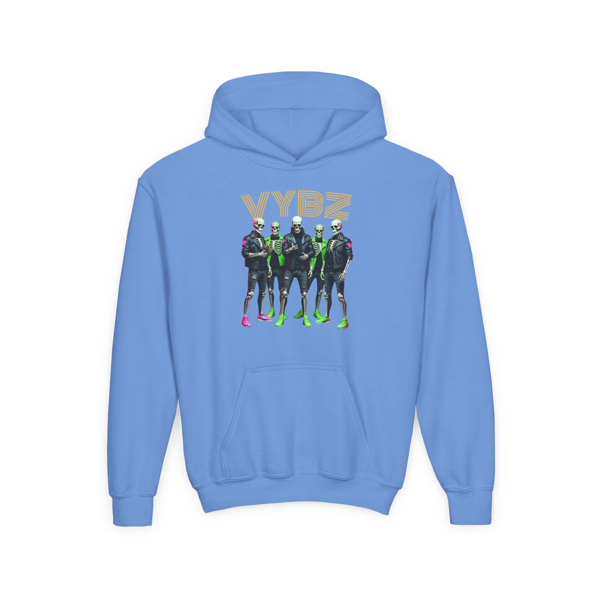 VYBZ Youth Hoodie - Stylish Heavy Blend Sweatshirt for Teens, Graphic Hooded Sweatshirt, Casual Streetwear, Birthday Gift