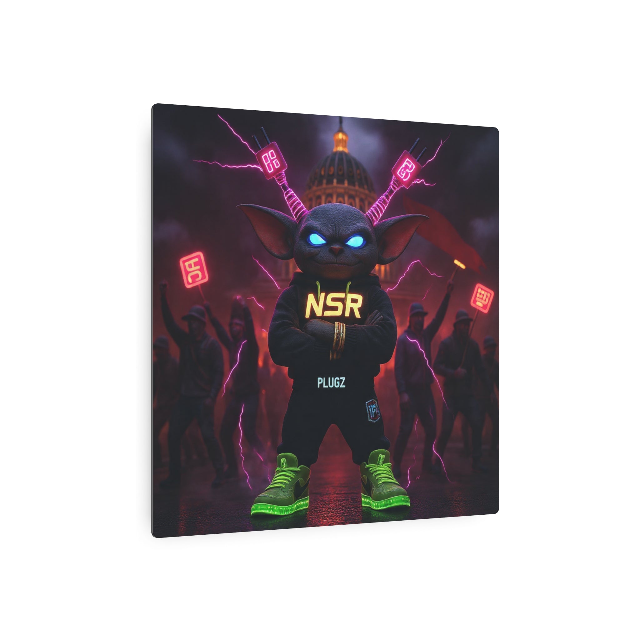 Limited Edition North Star Rebel x 612 Misfits 'Plugz' Metal Art Sign