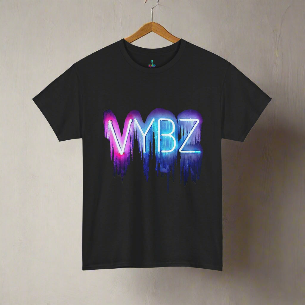 VYBZ Neon Drip Unisex Heavy Cotton Tee, Graphic Tee, Streetwear, Music Festival Shirt, Casual Wear, Gift for Friends