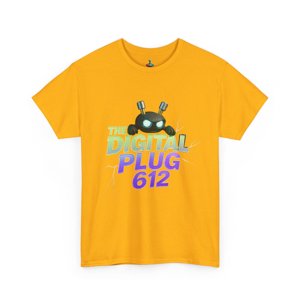The Digital Plug 612 Tee — Retro Neon Tech Graphic T-Shirt