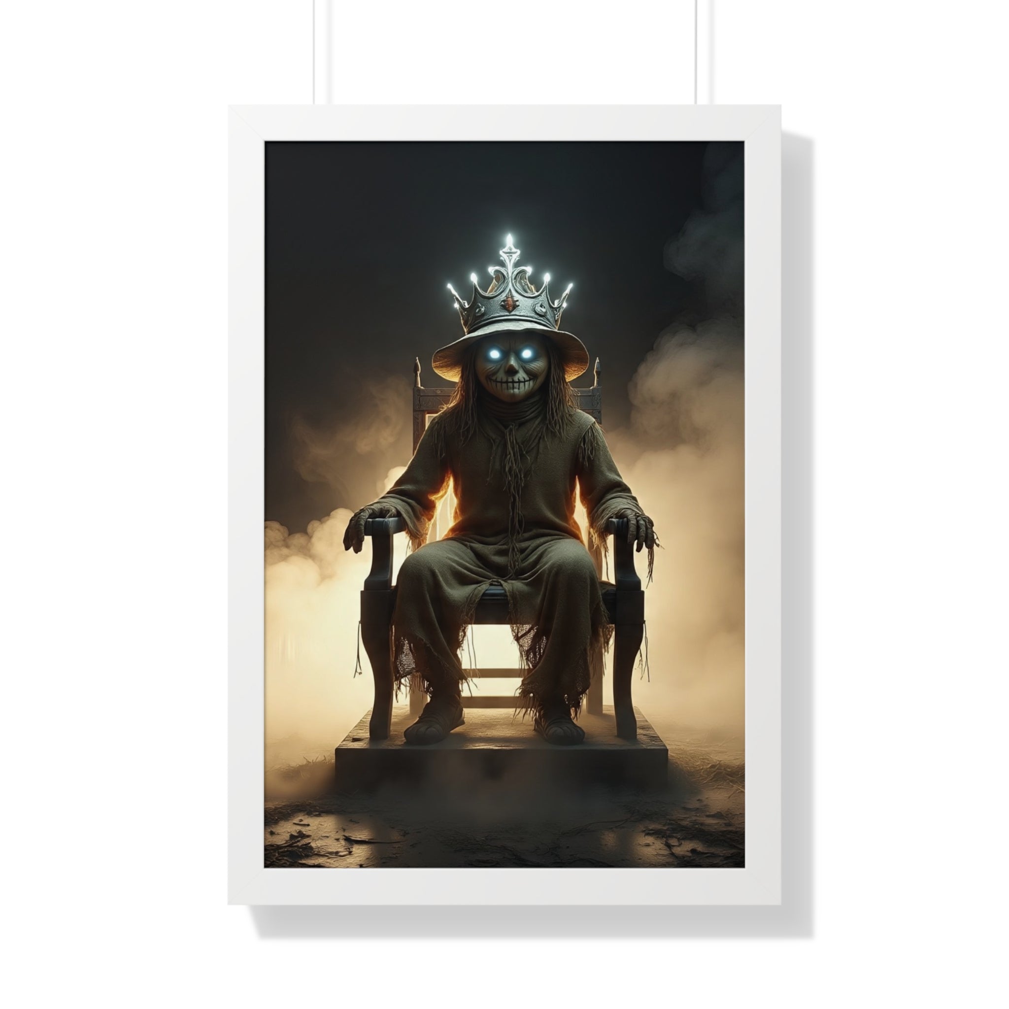 Whimsical Framed Vertical Poster - Unique Wall Art for Home Decor, Halloween Decor, Gift for Animal Lovers, Mystical Artwork, Fantasy Decor