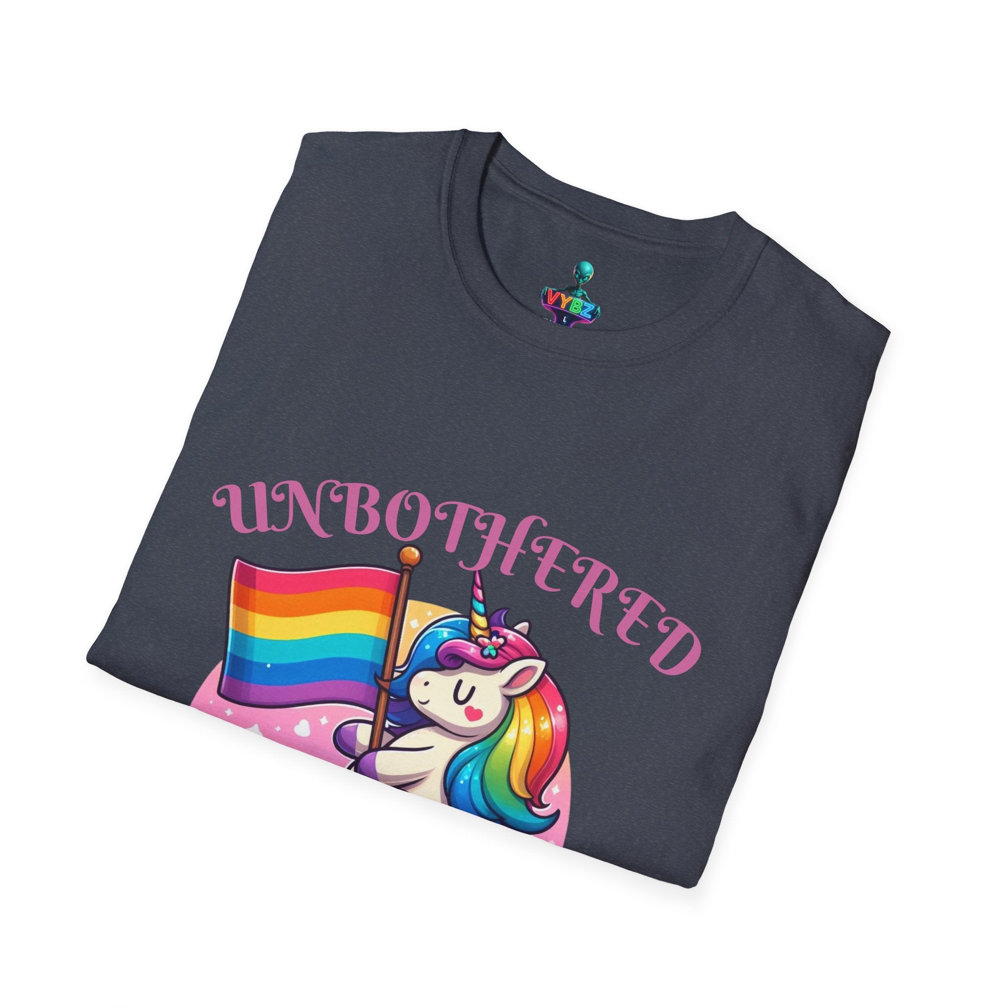Unisex Pride T-Shirt - Colorful Unbothered Design by VYBZ