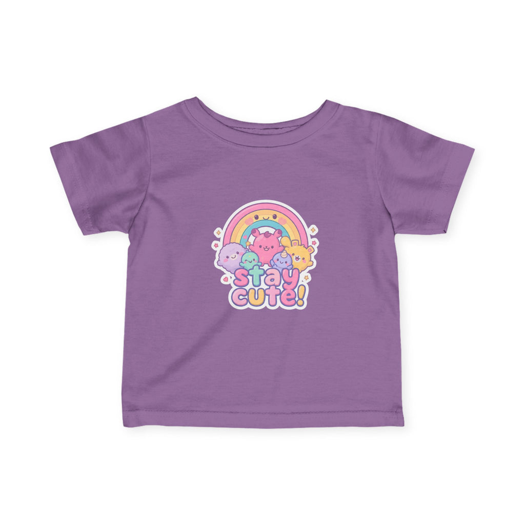 Infant Tee - "Stay Cute" Rainbow Animal Baby Shirt