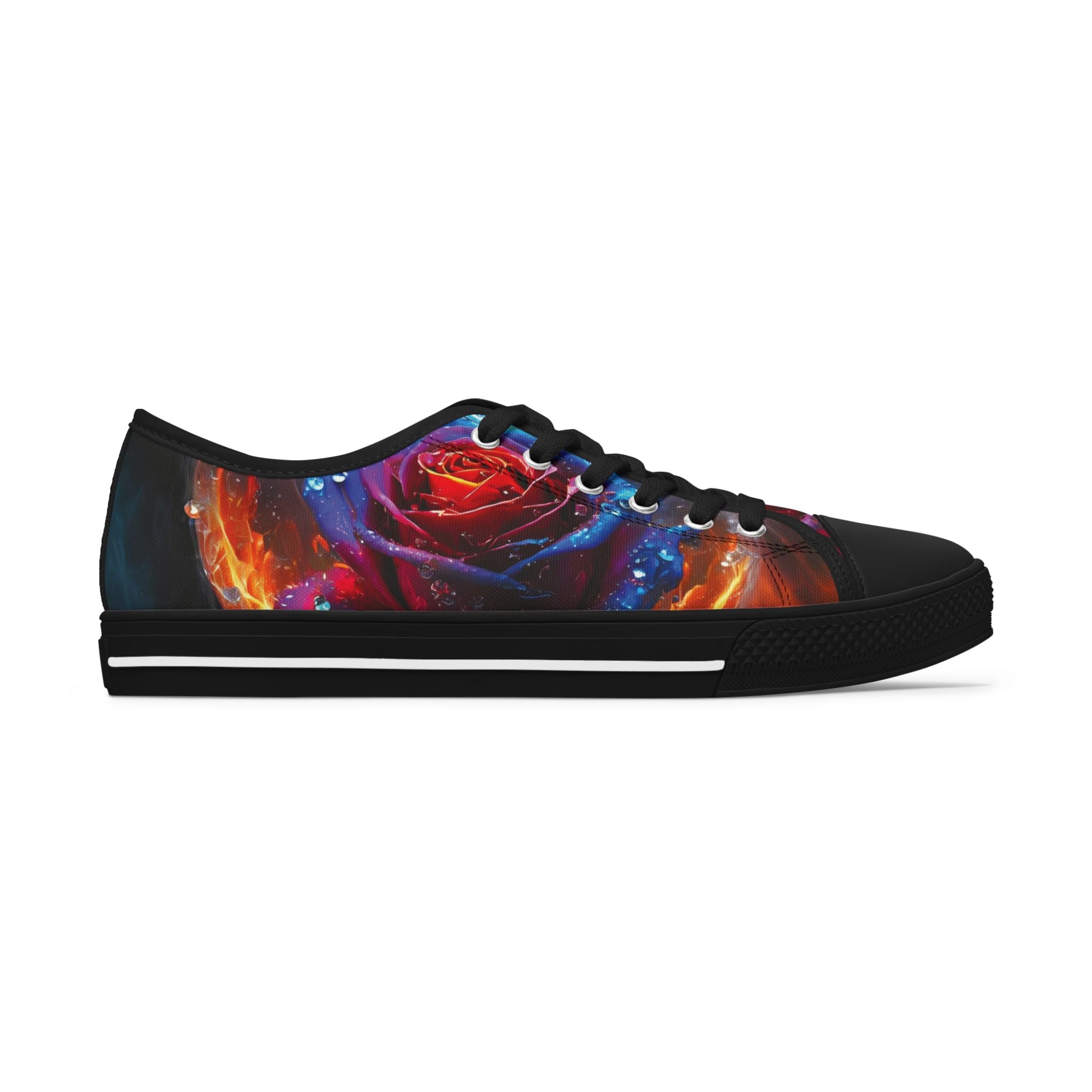 Vibrant Rose Pattern Sneakers