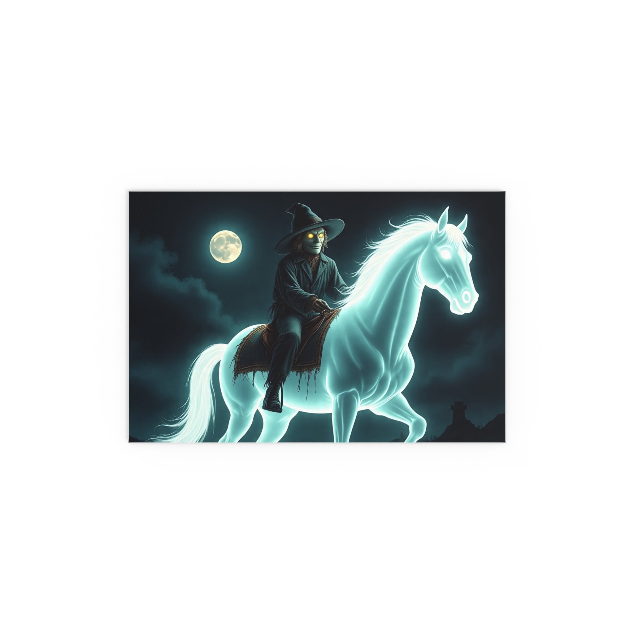 Mystical Wizard Horse Silk Poster, Home Decor, Halloween Art, Wall Art, Gift for Horse Lovers, Indoor and Outdoor Decoration