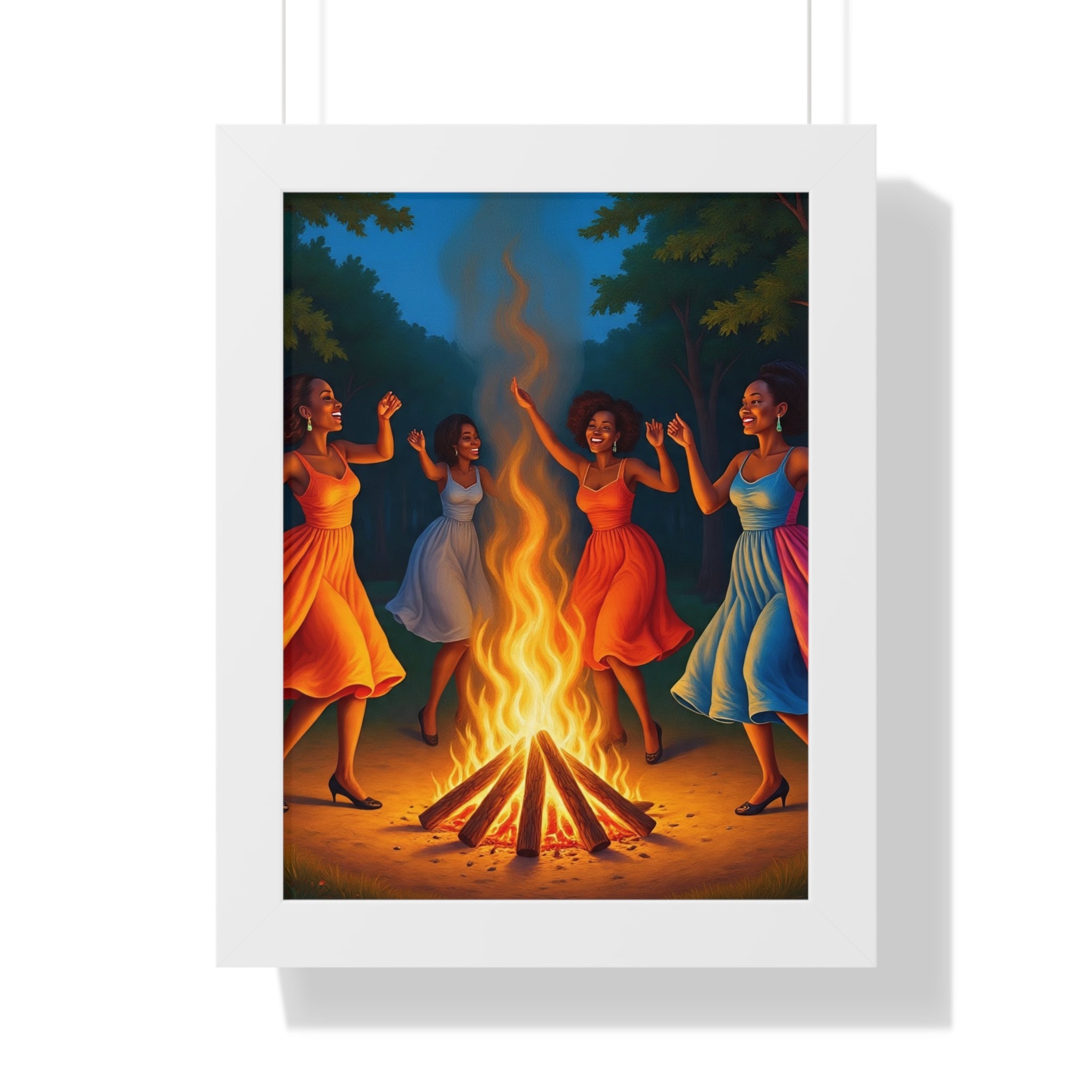 Vertical Poster - African American Women Dance Party Design