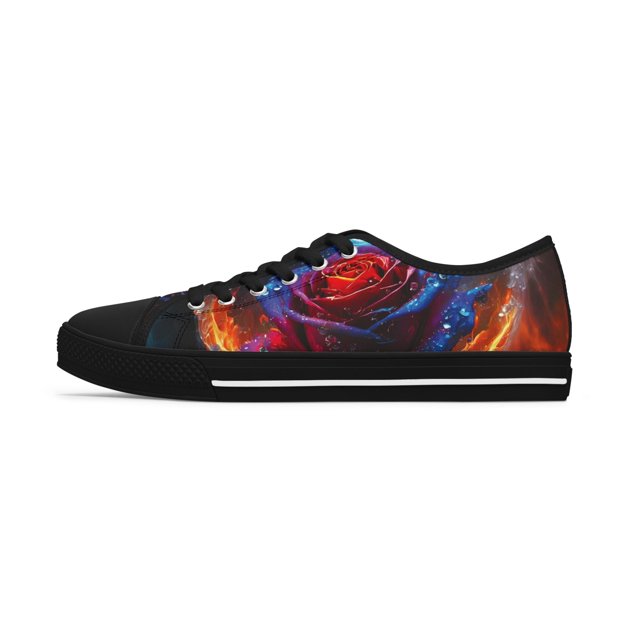 Vibrant Rose Pattern Sneakers