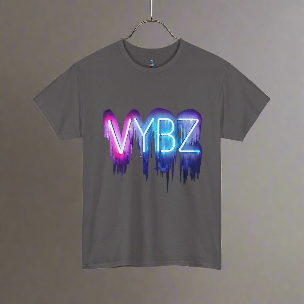 VYBZ Neon Drip Unisex Heavy Cotton Tee, Graphic Tee, Streetwear, Music Festival Shirt, Casual Wear, Gift for Friends