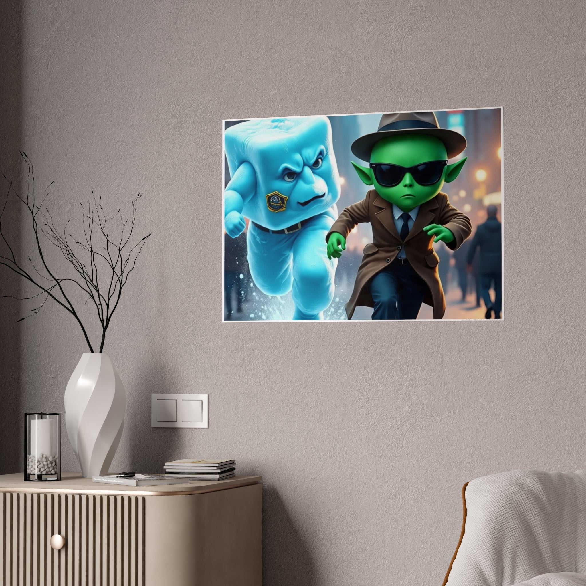 Alien Ice Glossy Art Posters