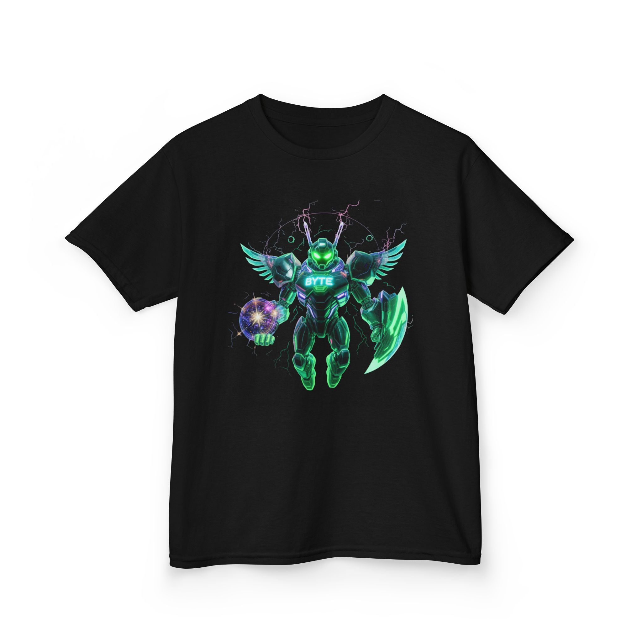 Neon 612 Misfits BYTE Character Kids T-Shirt — Final Form Design