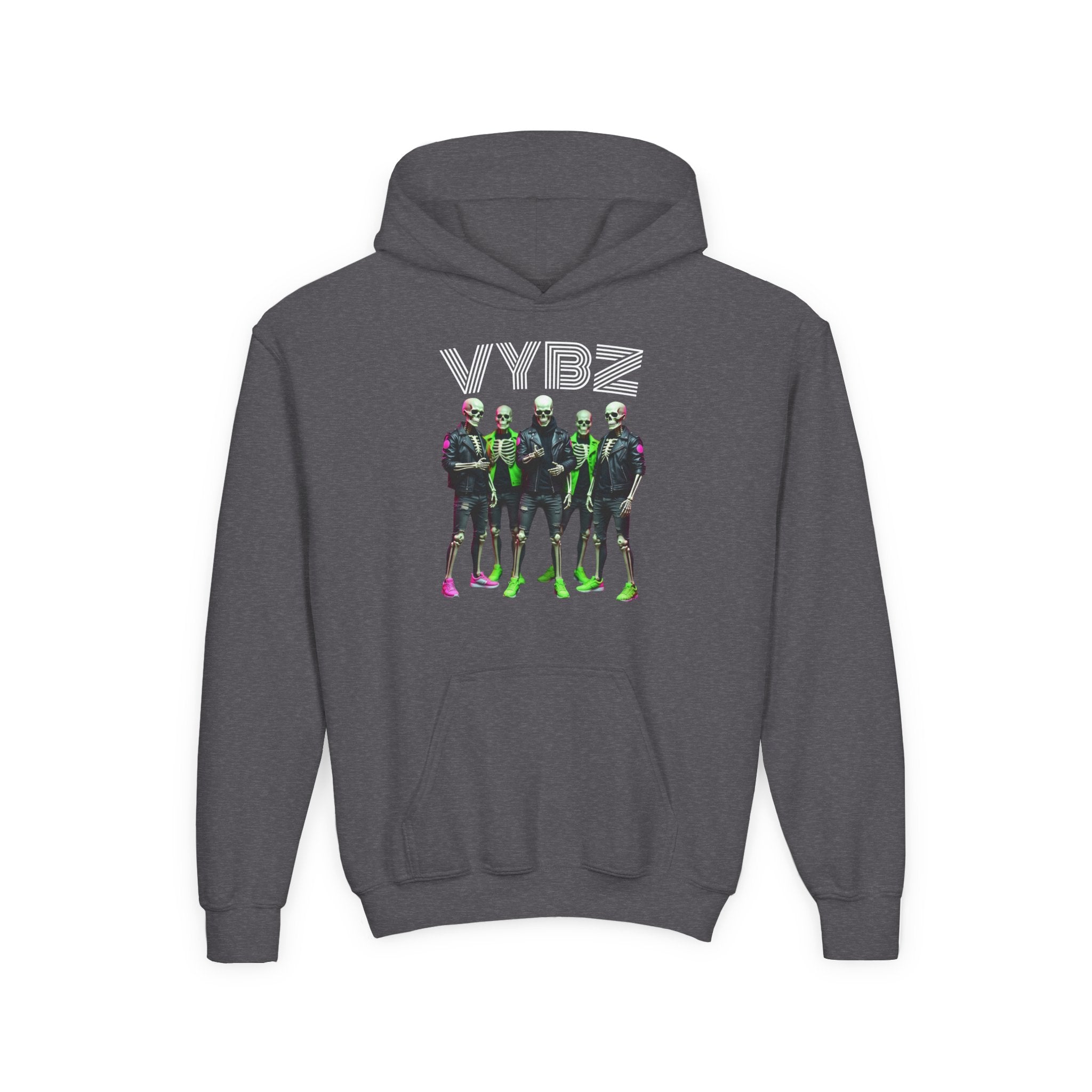 VYBZ Youth Hoodie - Stylish Heavy Blend Sweatshirt for Teens, Graphic Hooded Sweatshirt, Casual Streetwear, Birthday Gift