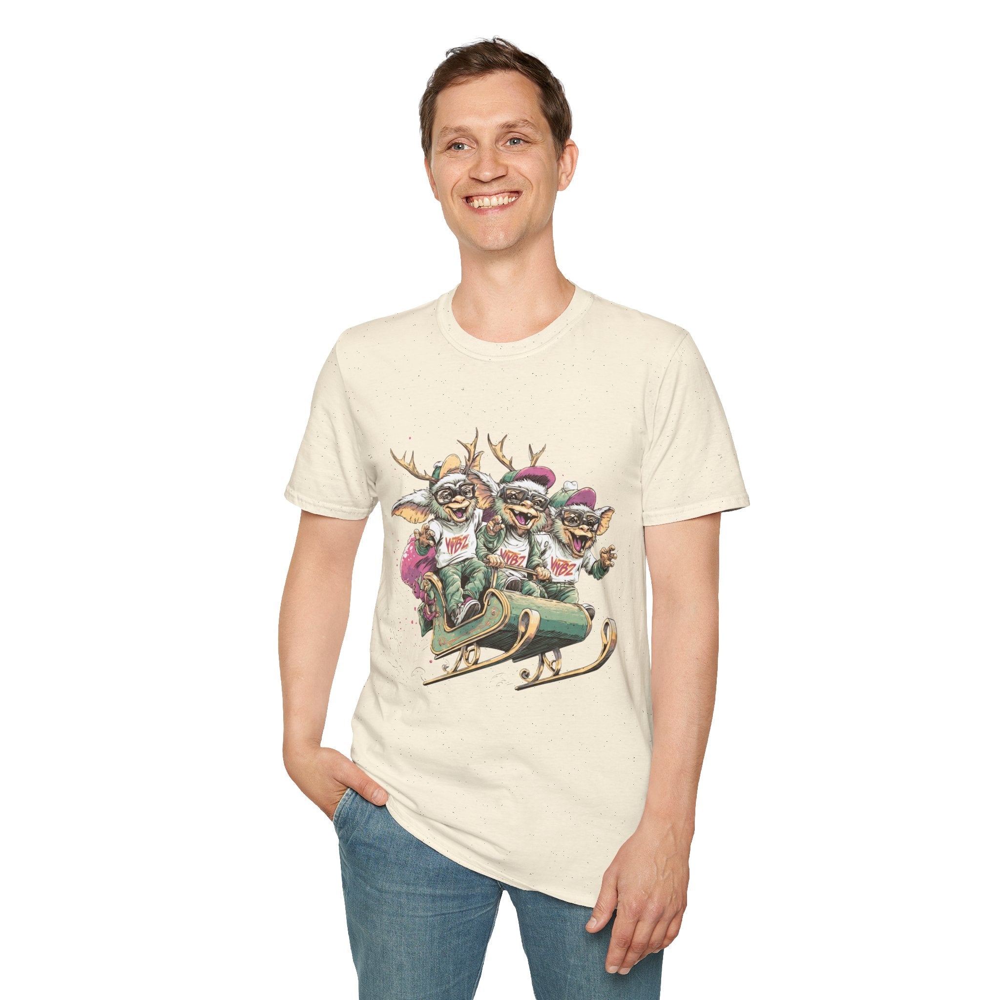 Christmas Gremlin Trio Sleigh T-Shirt