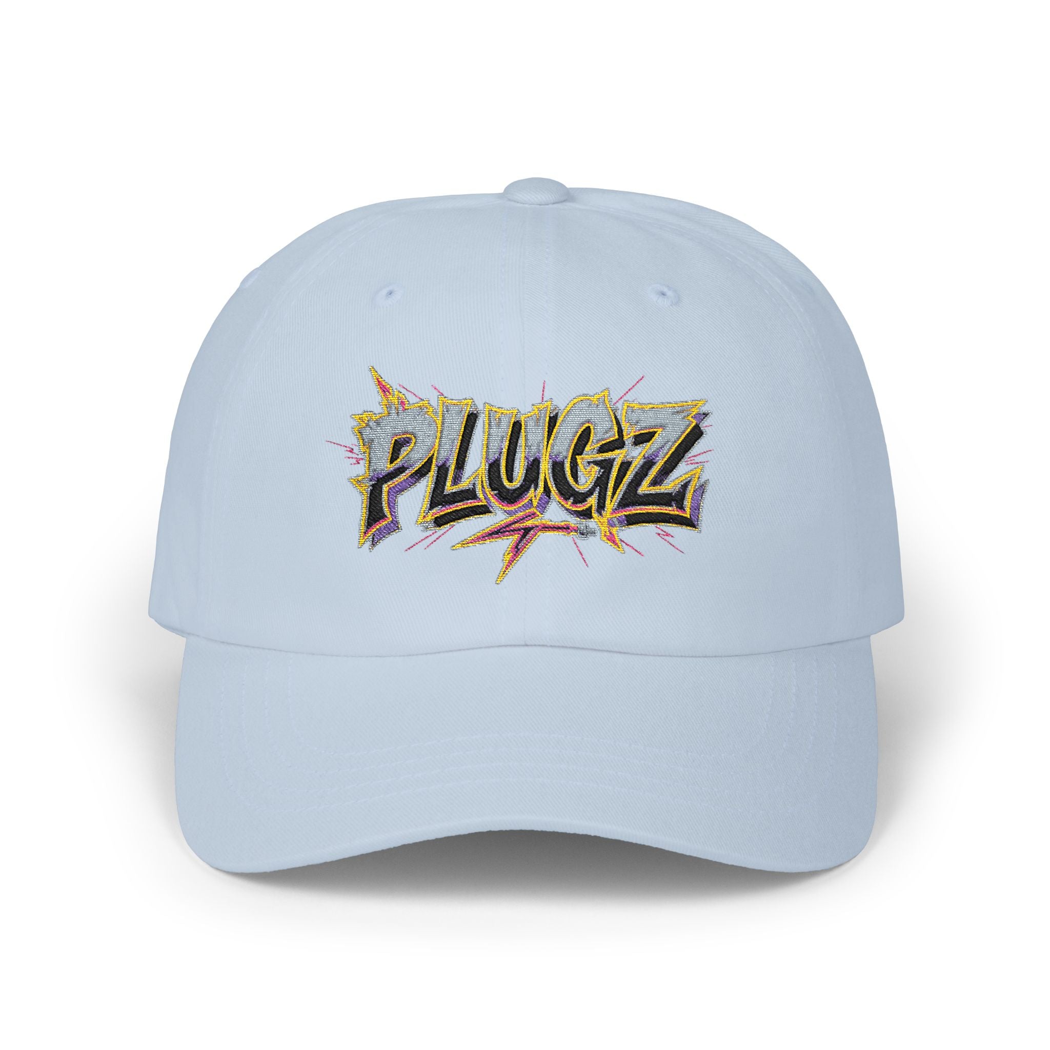 Dad Cap — 'PLUGZ' Street Art Embroidered Baseball Hat