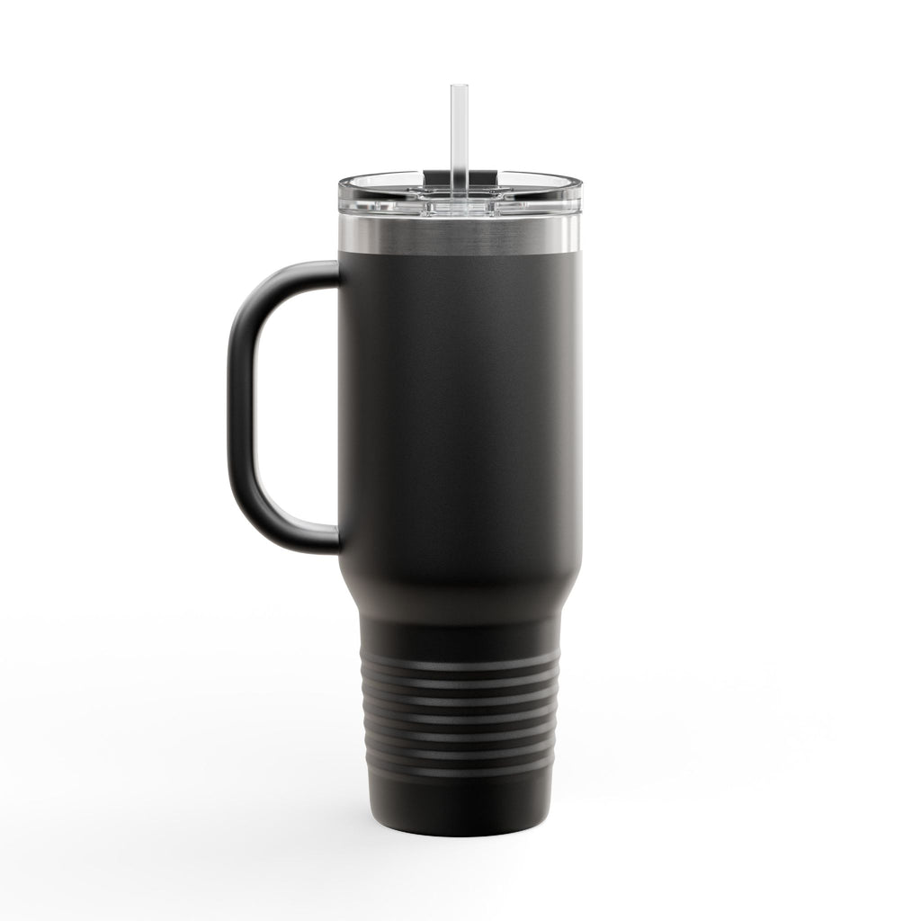 Insulated Travel Mug - Fun Motorcycle Dog Design