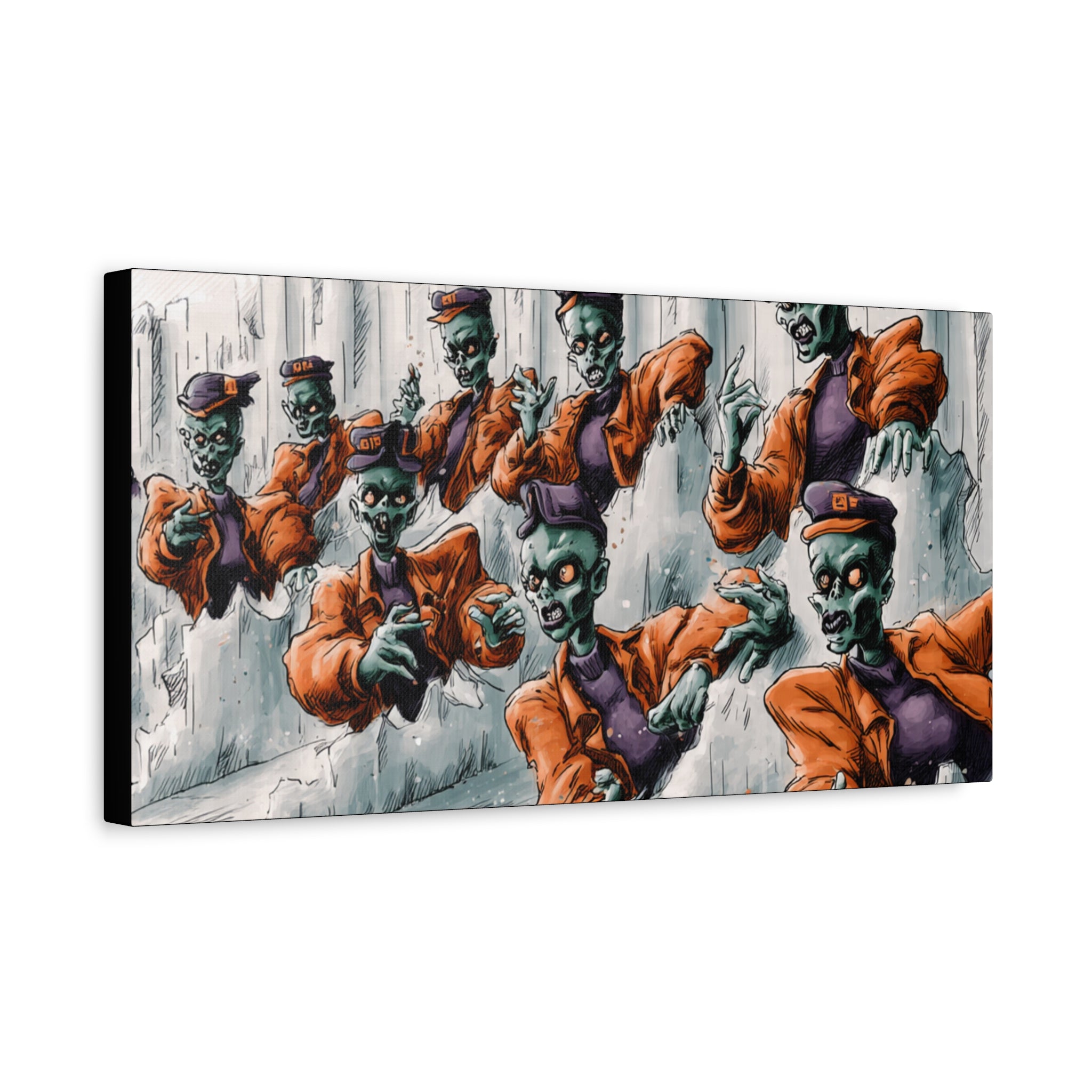 Zombie Chorus Matte Canvas Wall Art