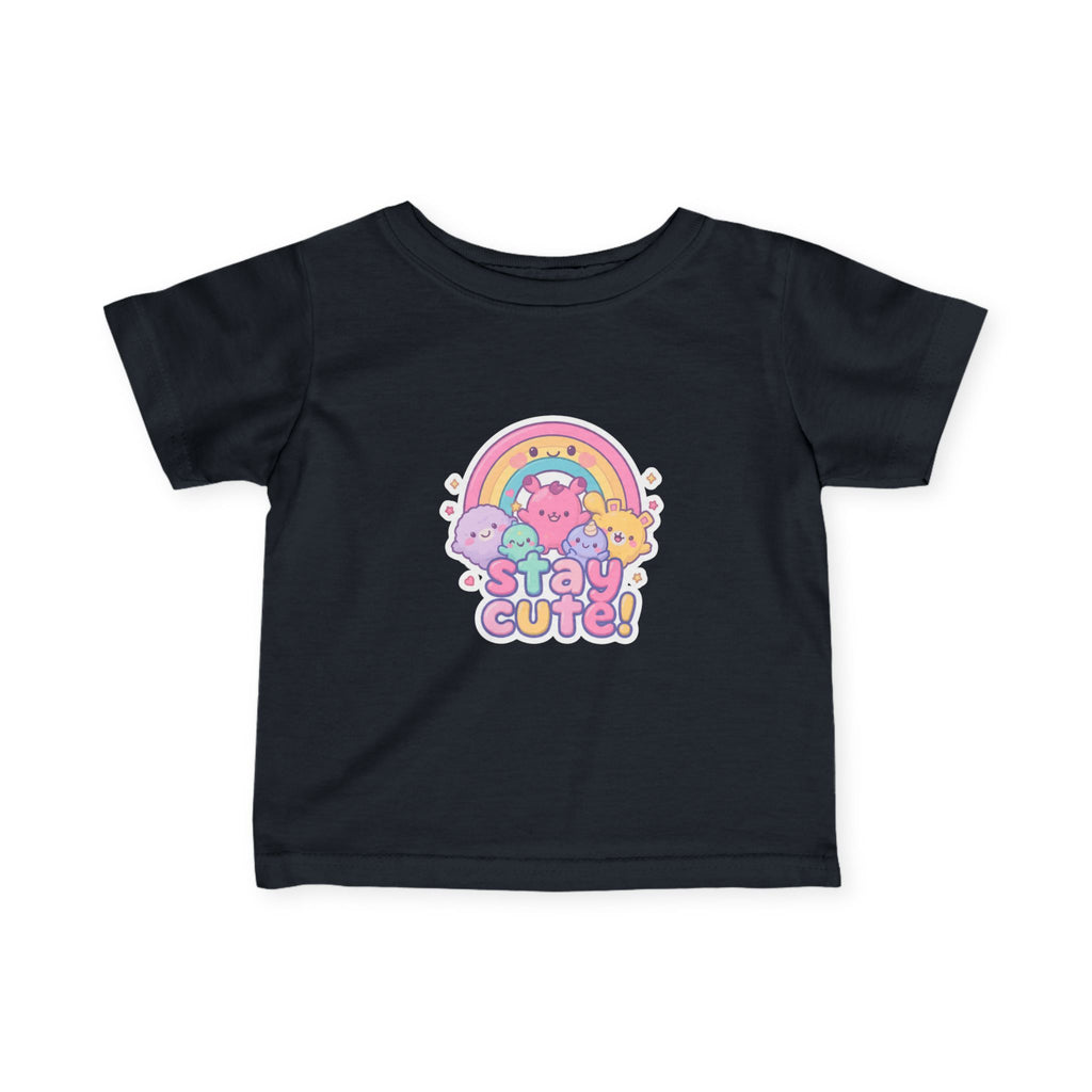 Infant Tee - "Stay Cute" Rainbow Animal Baby Shirt