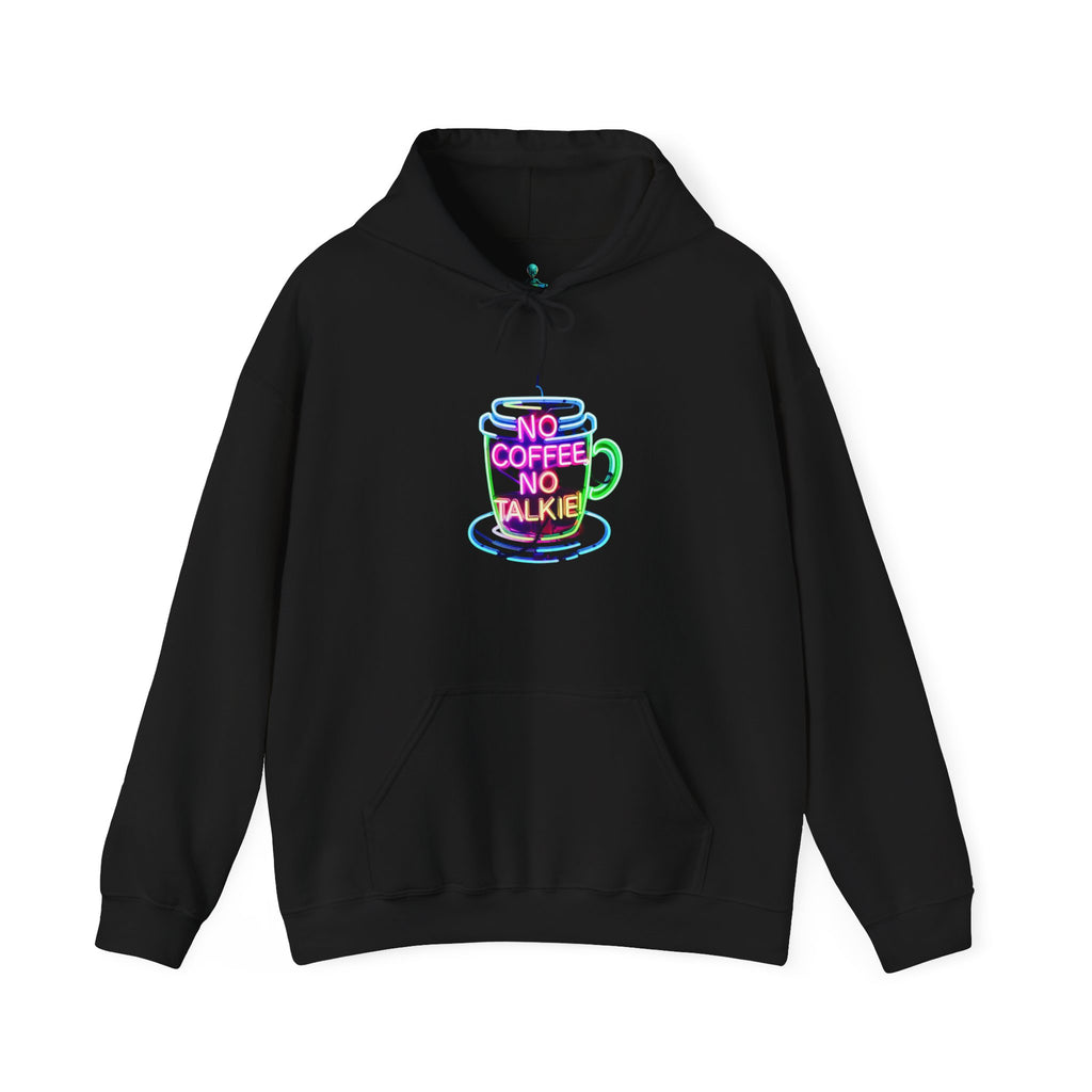 Hoodie - "No Coffee No Talkie" Colorful Coffee Cup Hoodie
