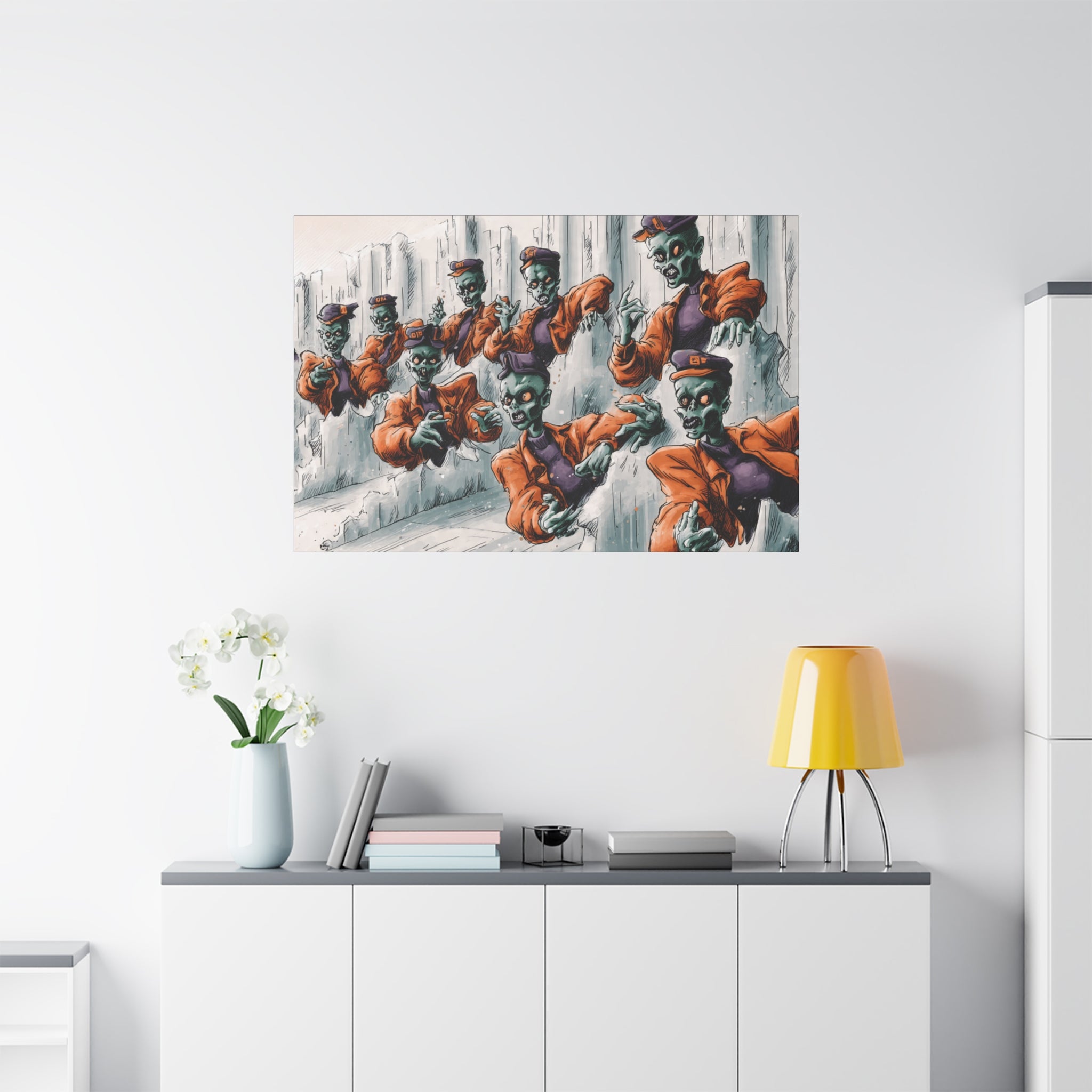 Zombie Chorus Matte Canvas Wall Art