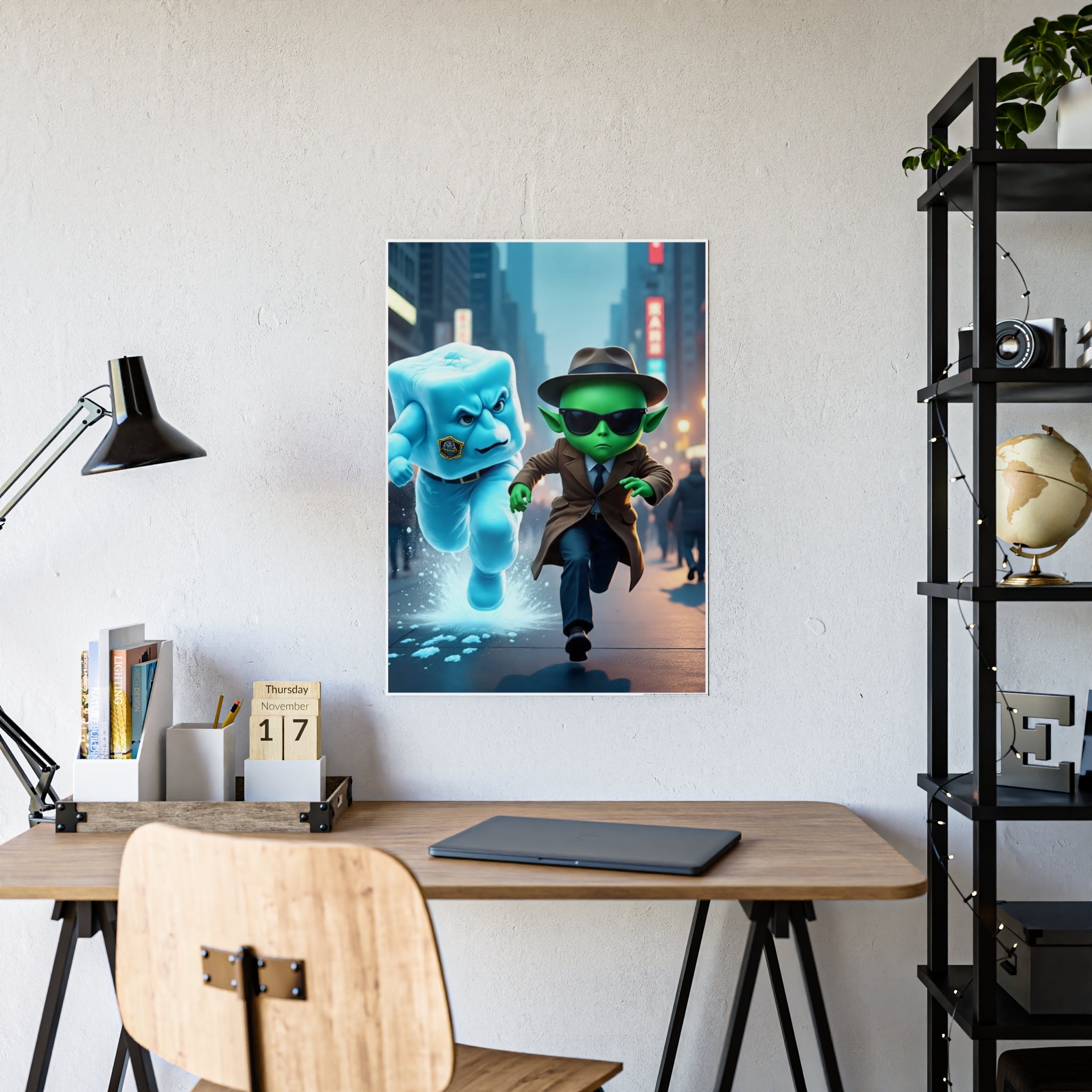 Alien Ice Glossy Art Posters