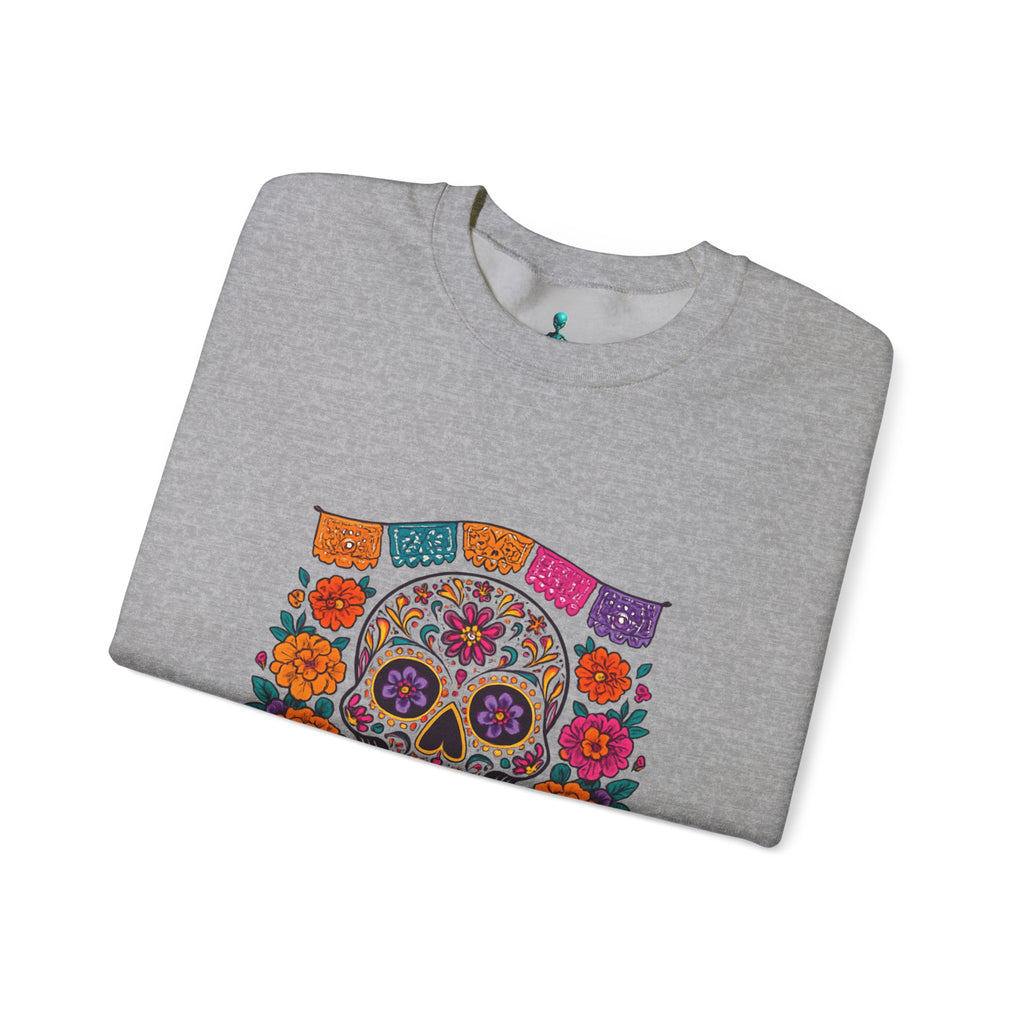 Sugar-skull Crewneck Sweatshirt - Dia de los Muertos Design