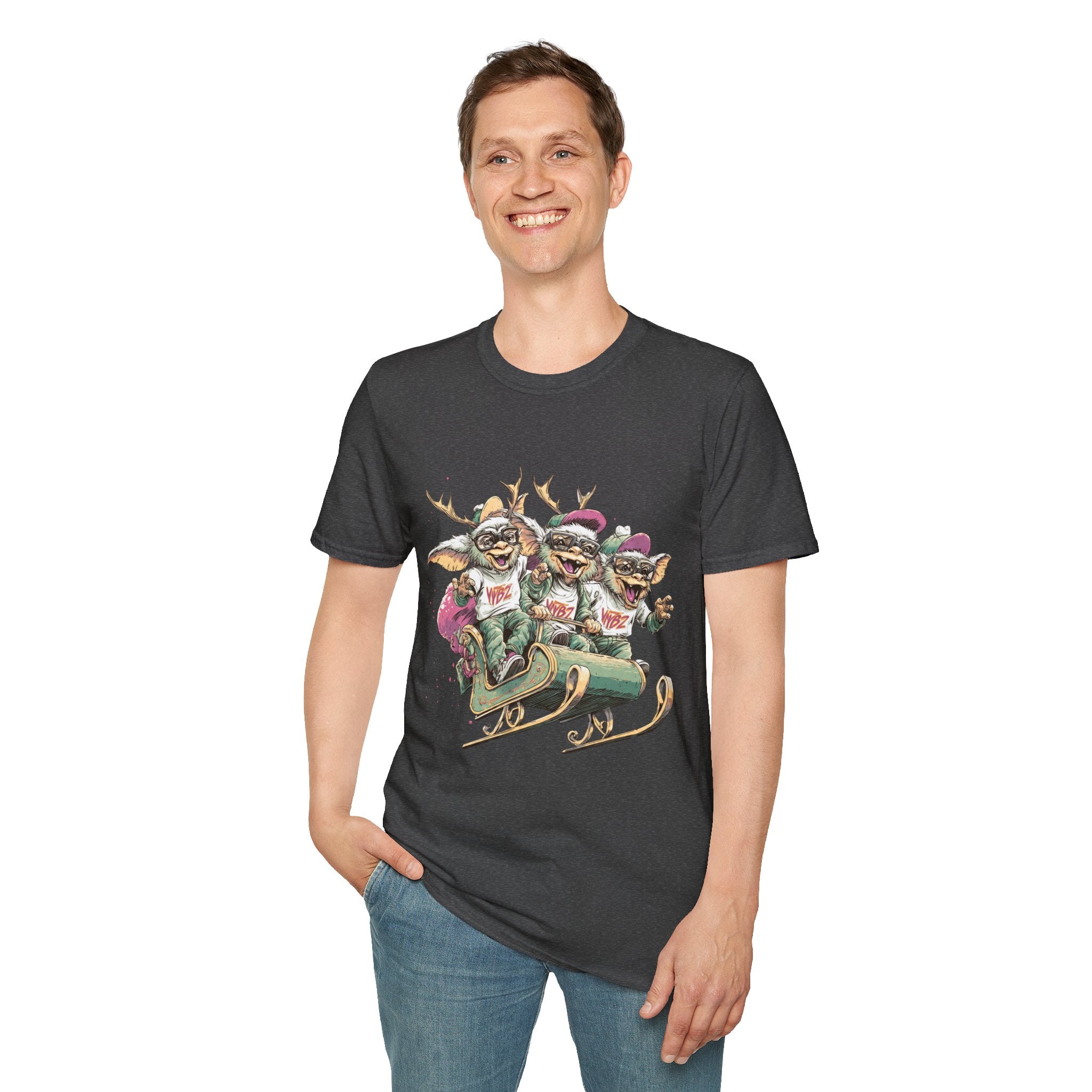 Christmas Gremlin Trio Sleigh T-Shirt