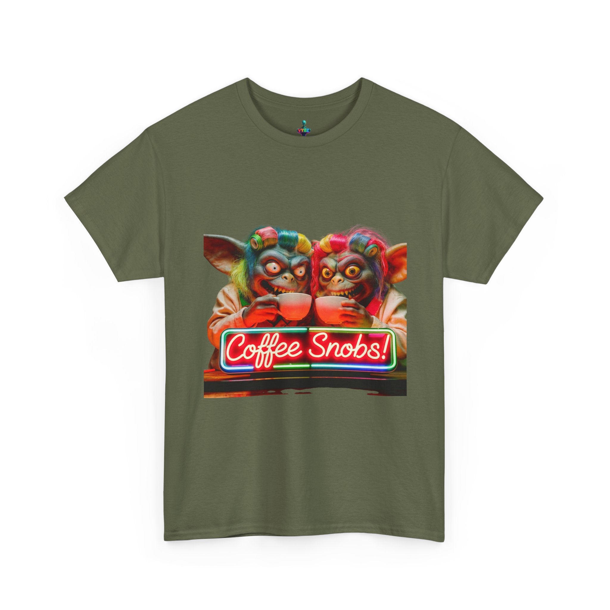 Coffee Snobs T-Shirt — Retro Neon Gremlin Coffee Lovers Tee