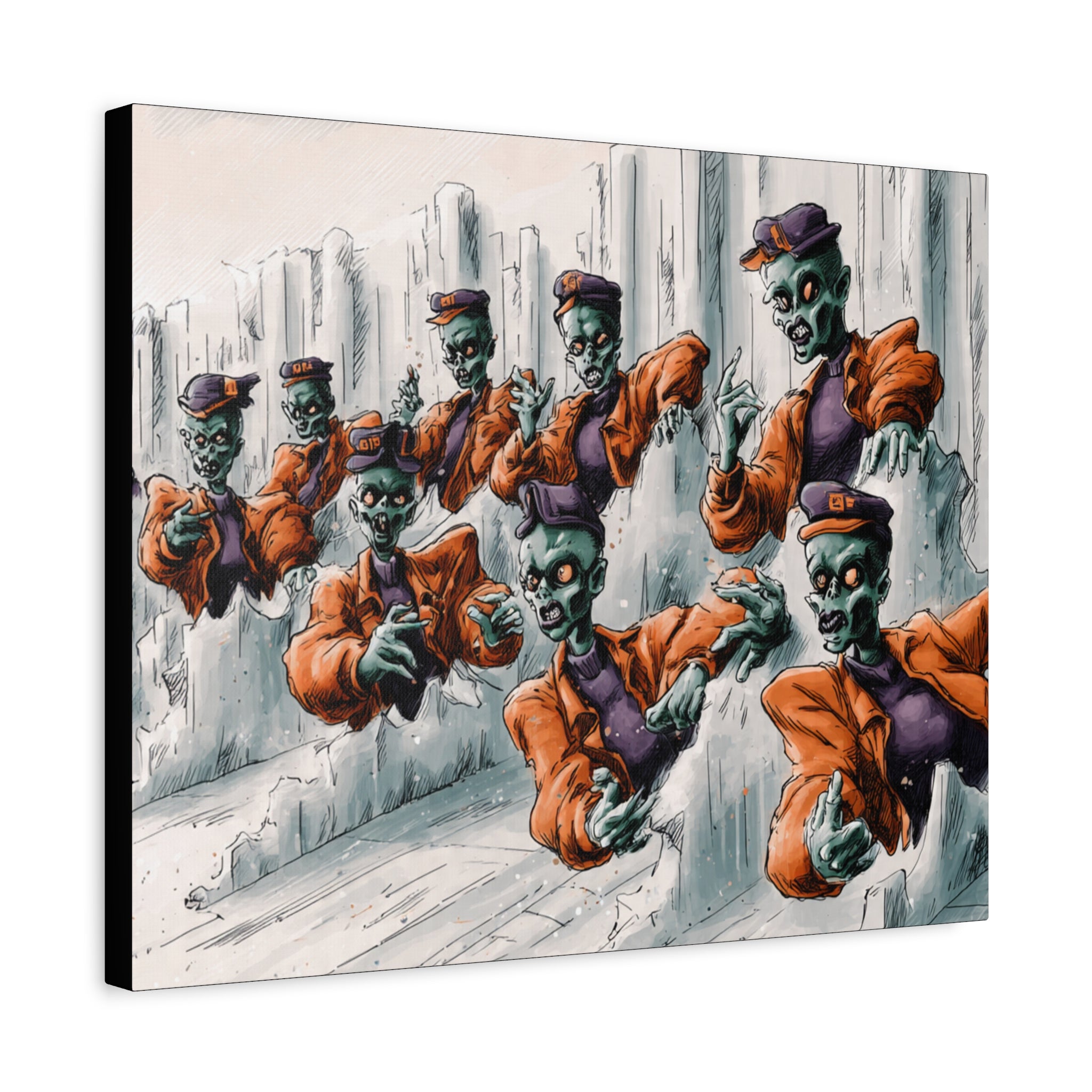 Zombie Chorus Matte Canvas Wall Art