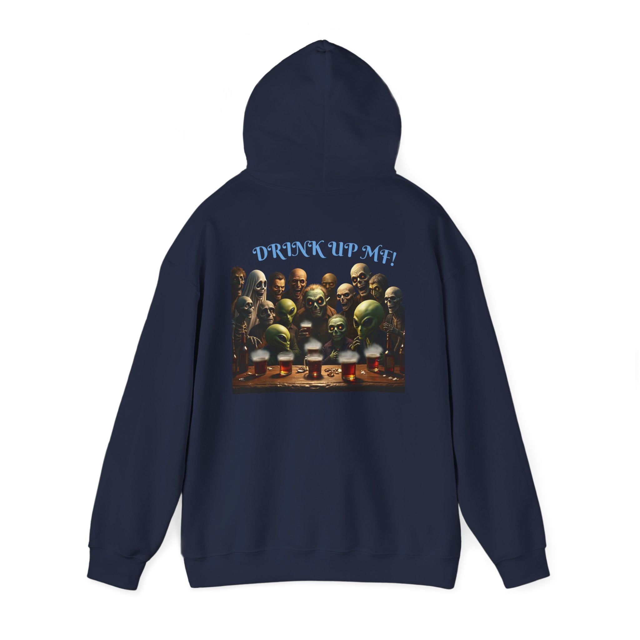 VYBZ Aliens and Monsters Unisex Hooded Sweatshirt - Funny Quote Design