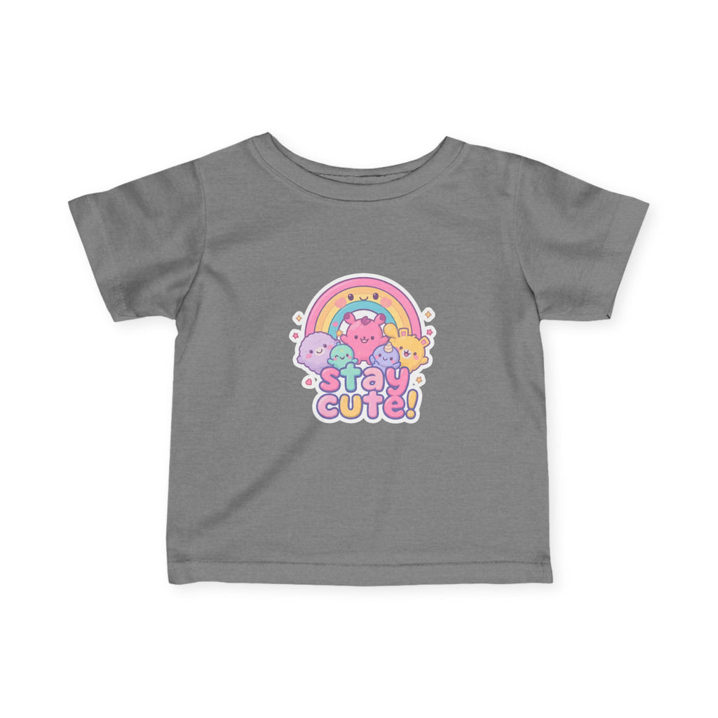 Infant Tee - "Stay Cute" Rainbow Animal Baby Shirt