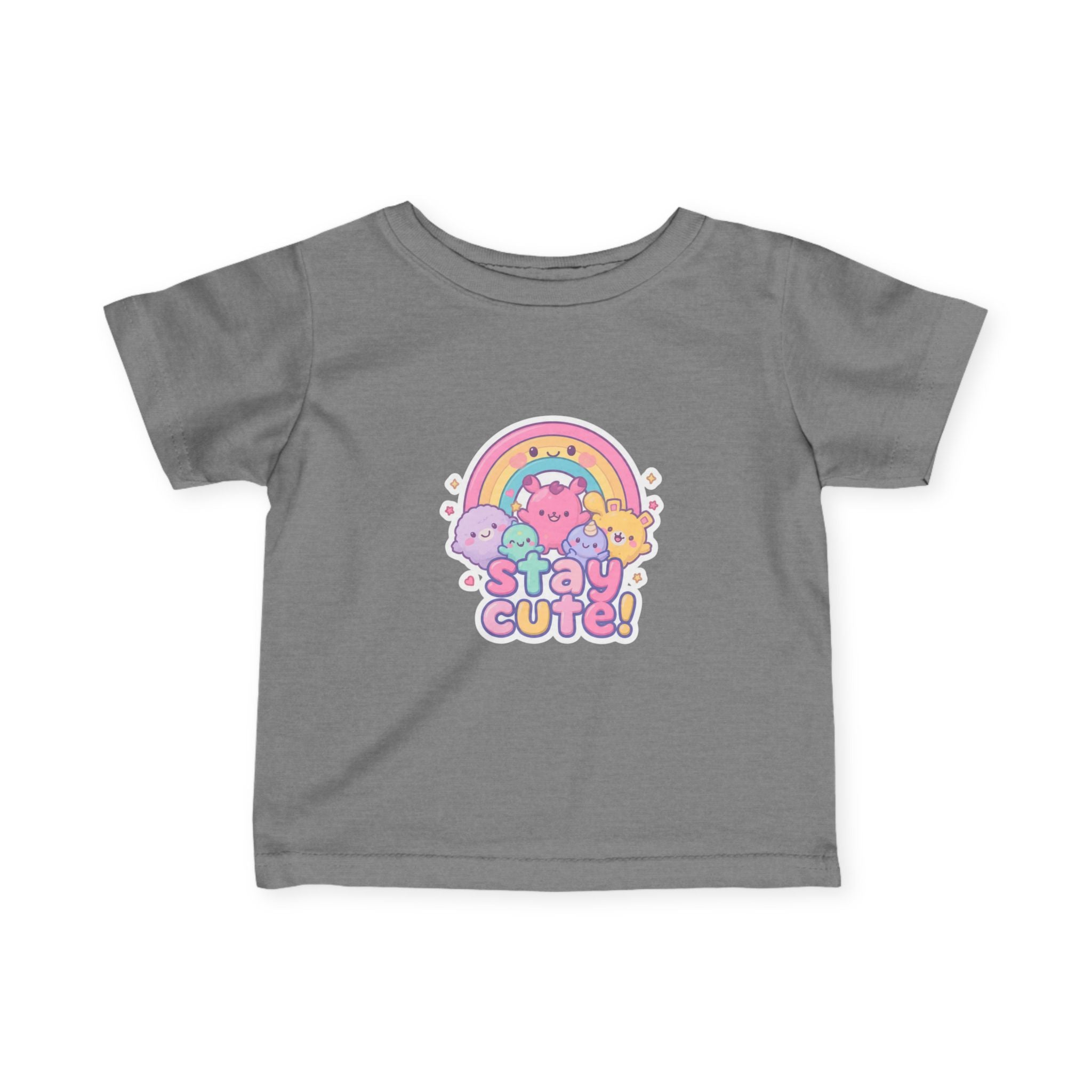 Infant Tee - "Stay Cute" Rainbow Animal Baby Shirt
