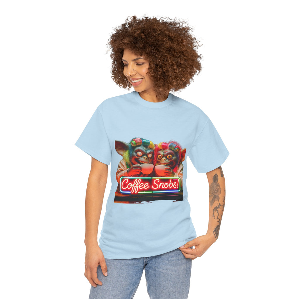 Coffee Snobs T-Shirt — Retro Neon Gremlin Coffee Lovers Tee