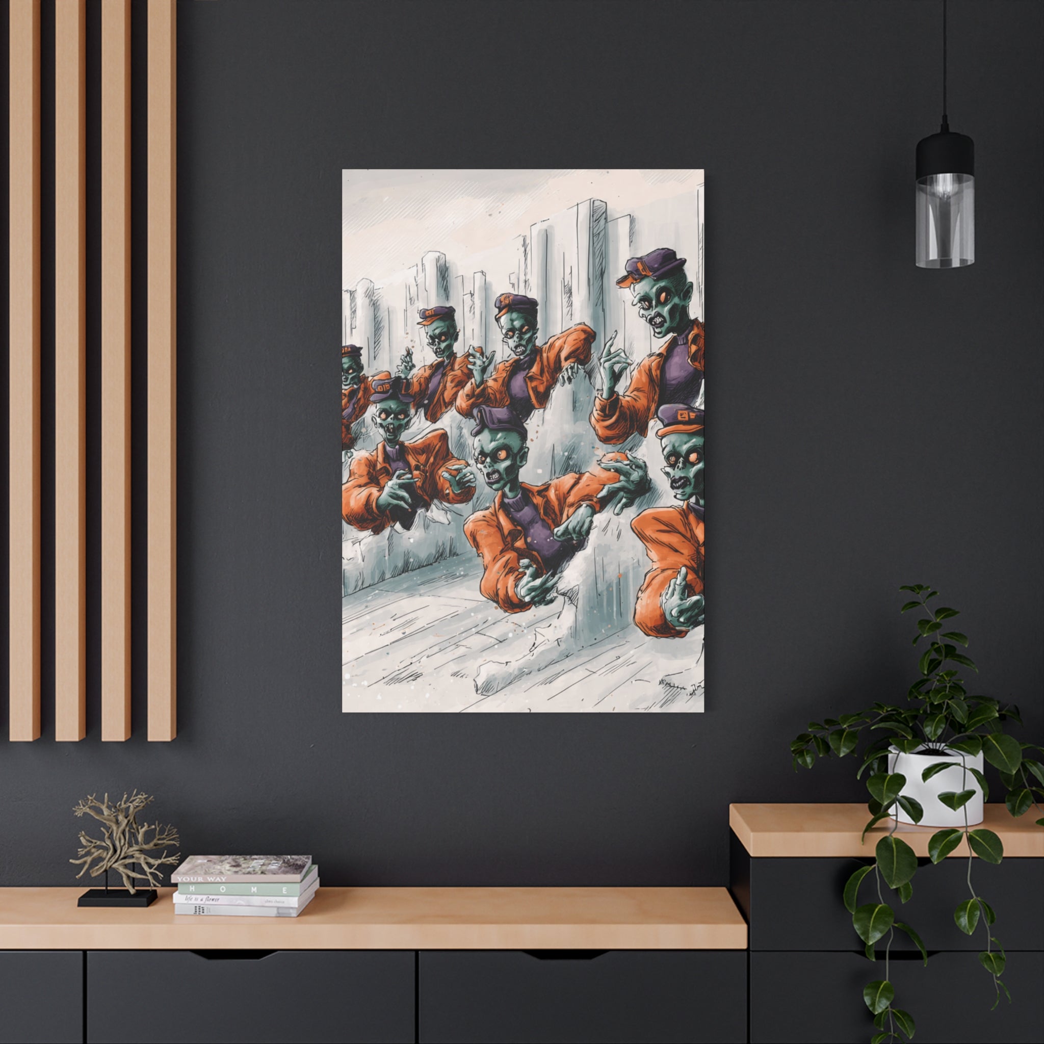 Zombie Chorus Matte Canvas Wall Art