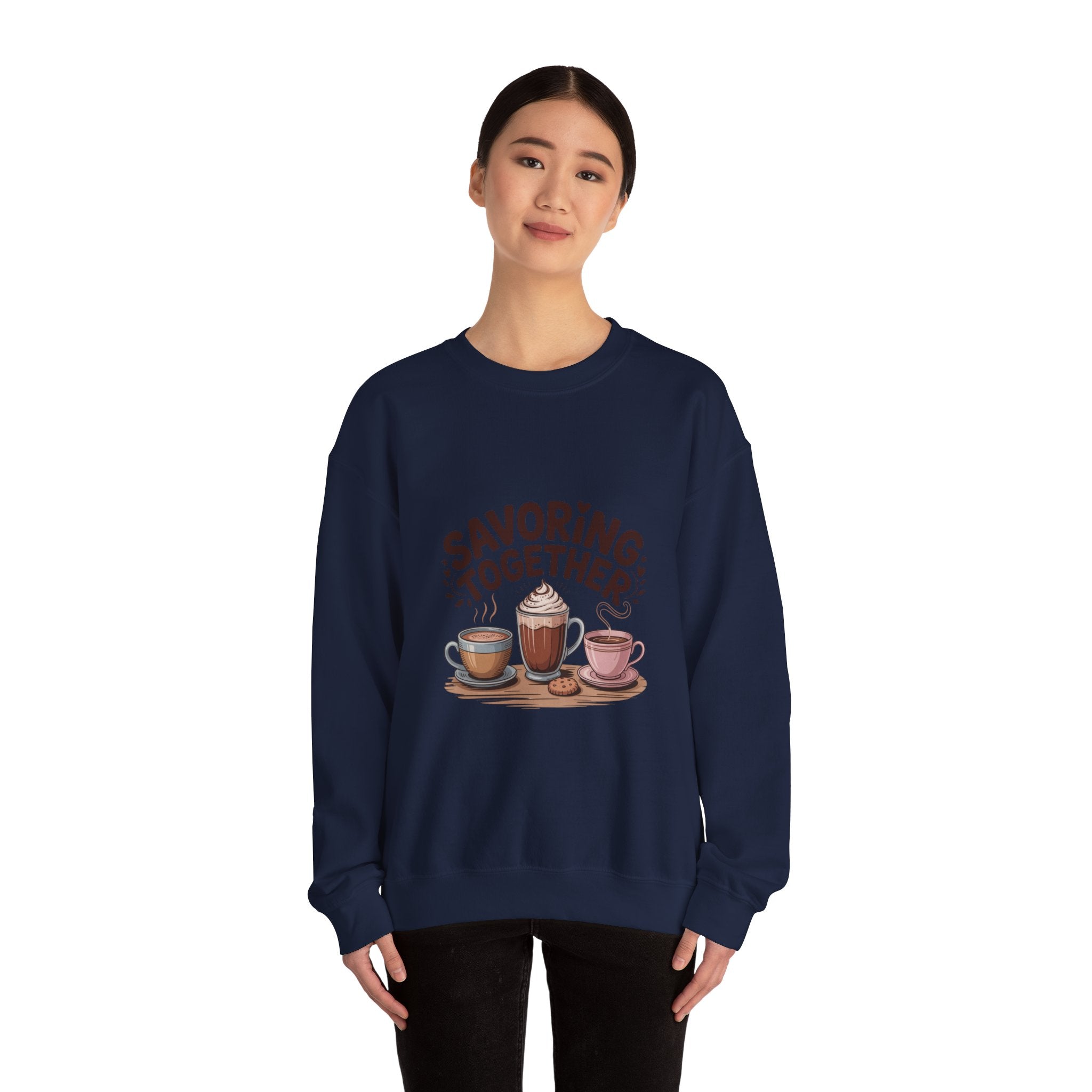 Savoring Together Crewneck Sweatshirt | cocoa sweatshirt, coffee lover crew