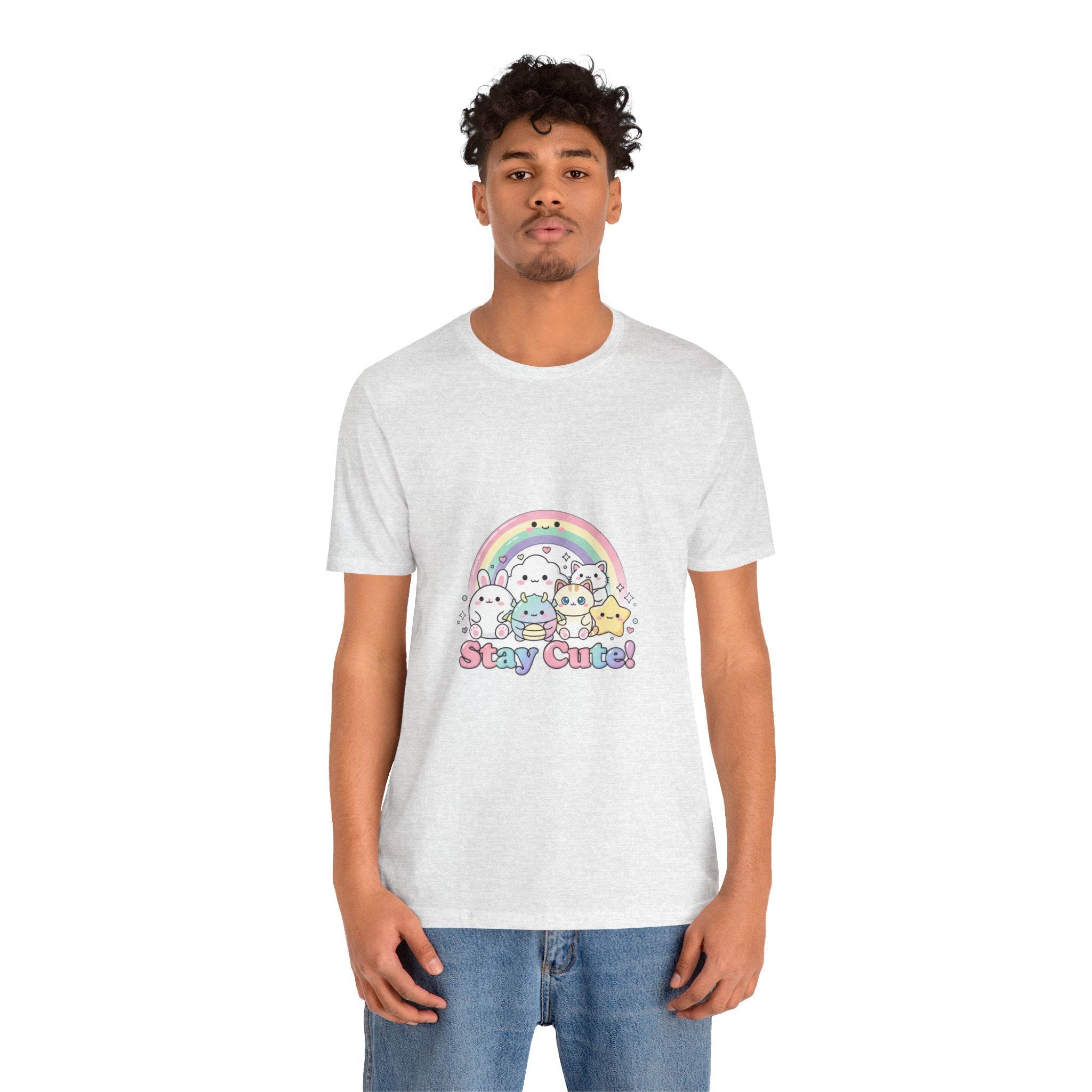 Pastel Kawaii Rainbow 'Stay Cute' Tee | candy kawaii, pastel rainbow