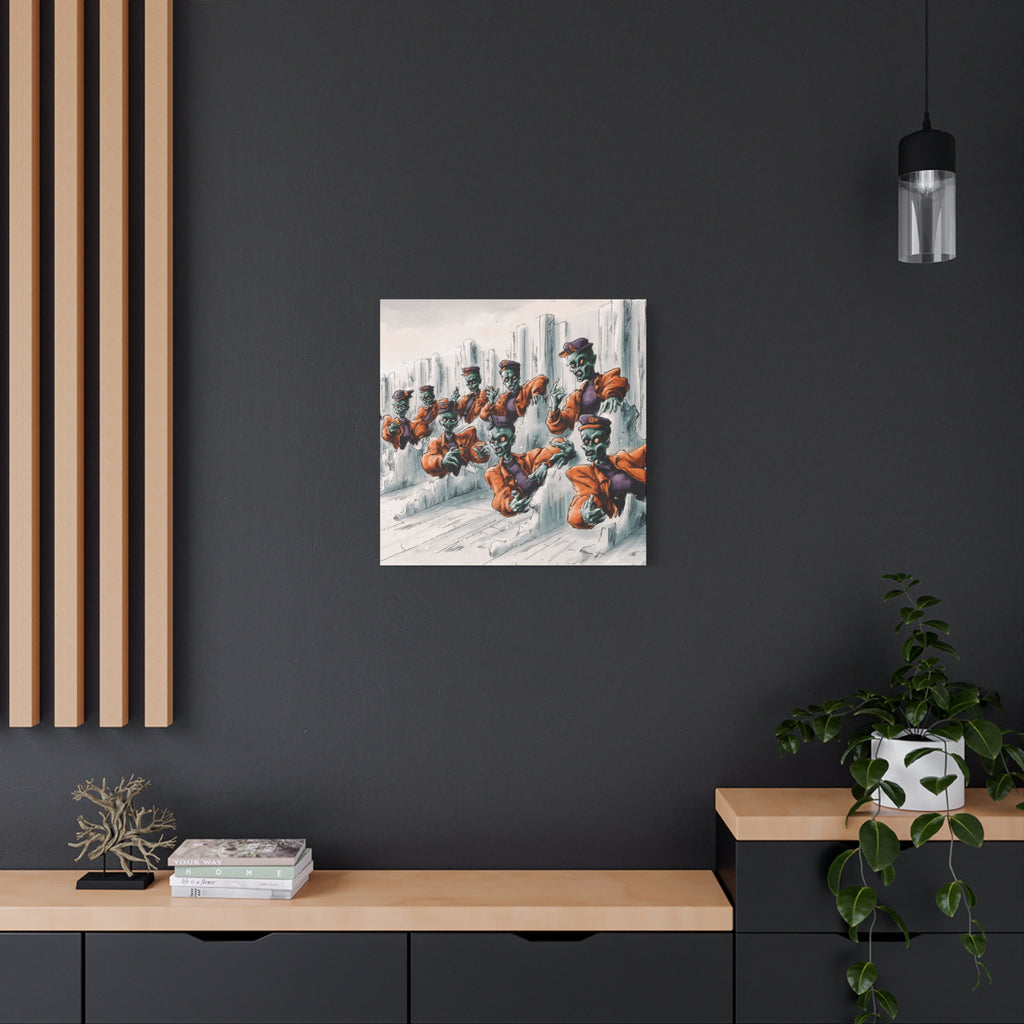 Zombie Chorus Matte Canvas Wall Art
