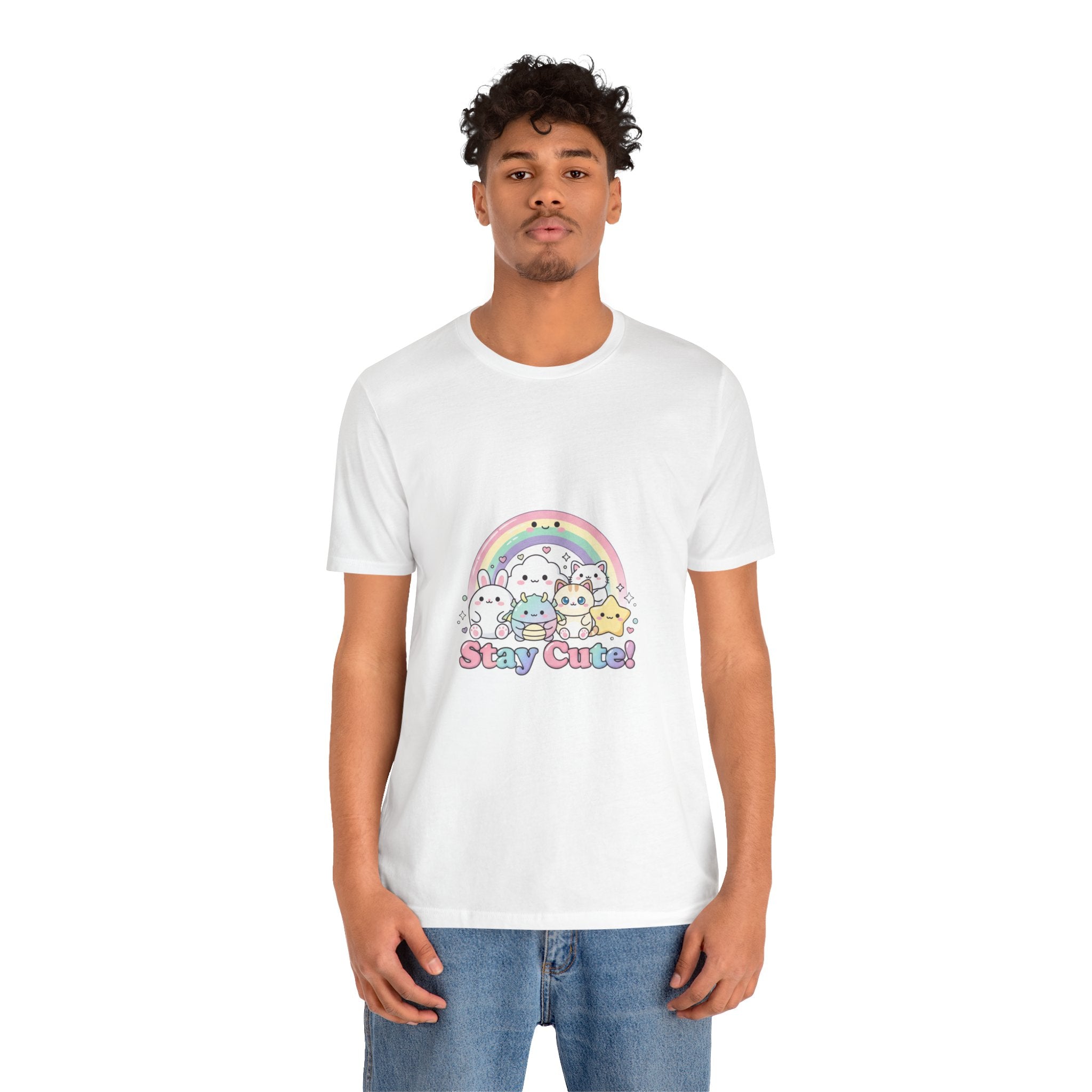 Pastel Kawaii Rainbow 'Stay Cute' Tee | candy kawaii, pastel rainbow