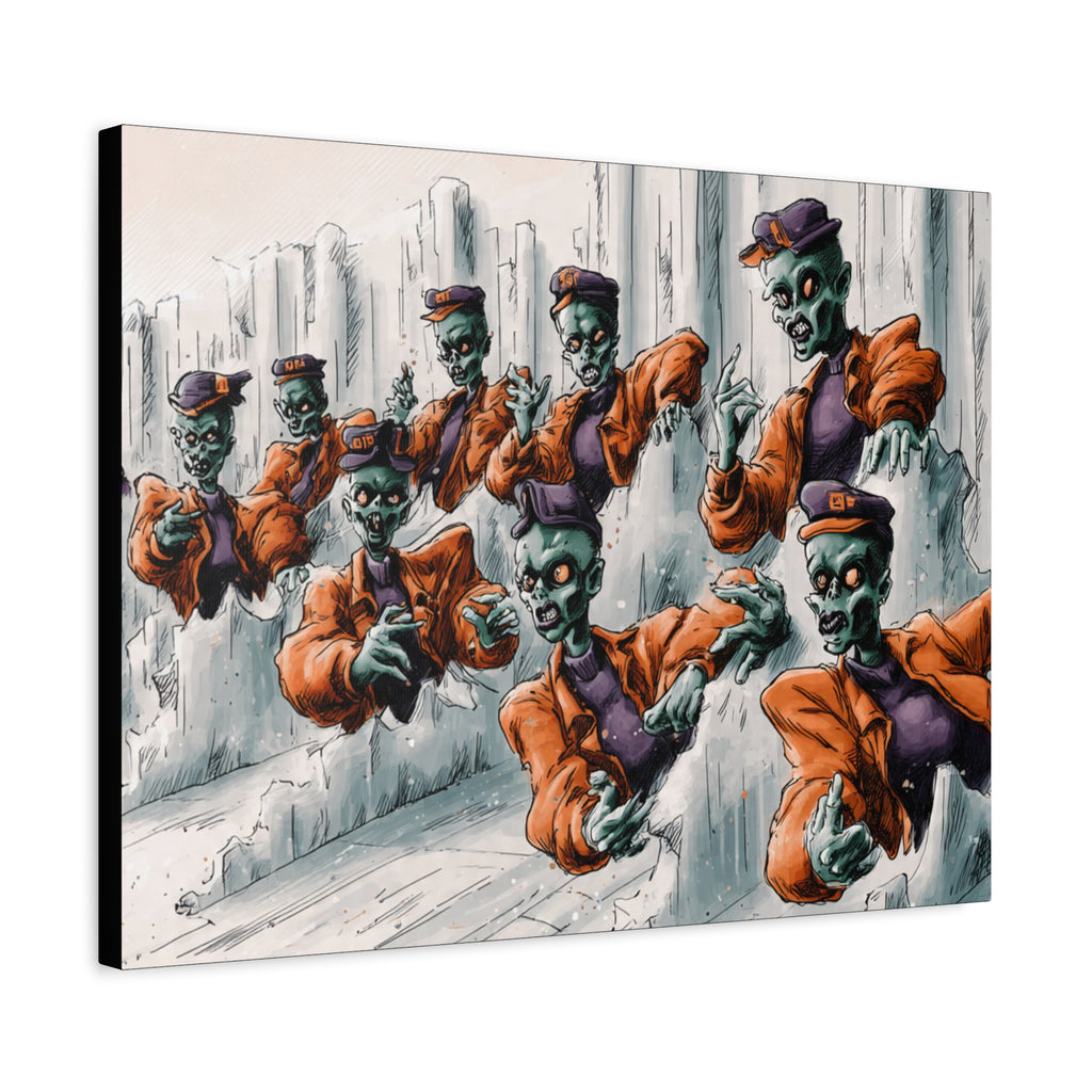 Zombie Chorus Matte Canvas Wall Art