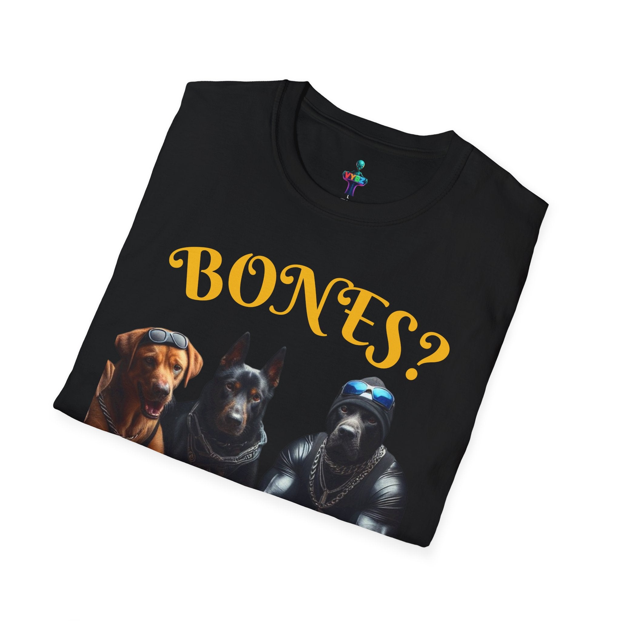 Softstyle T-Shirt with VYBZ Dogs Playing Dominos Urban Slang Design