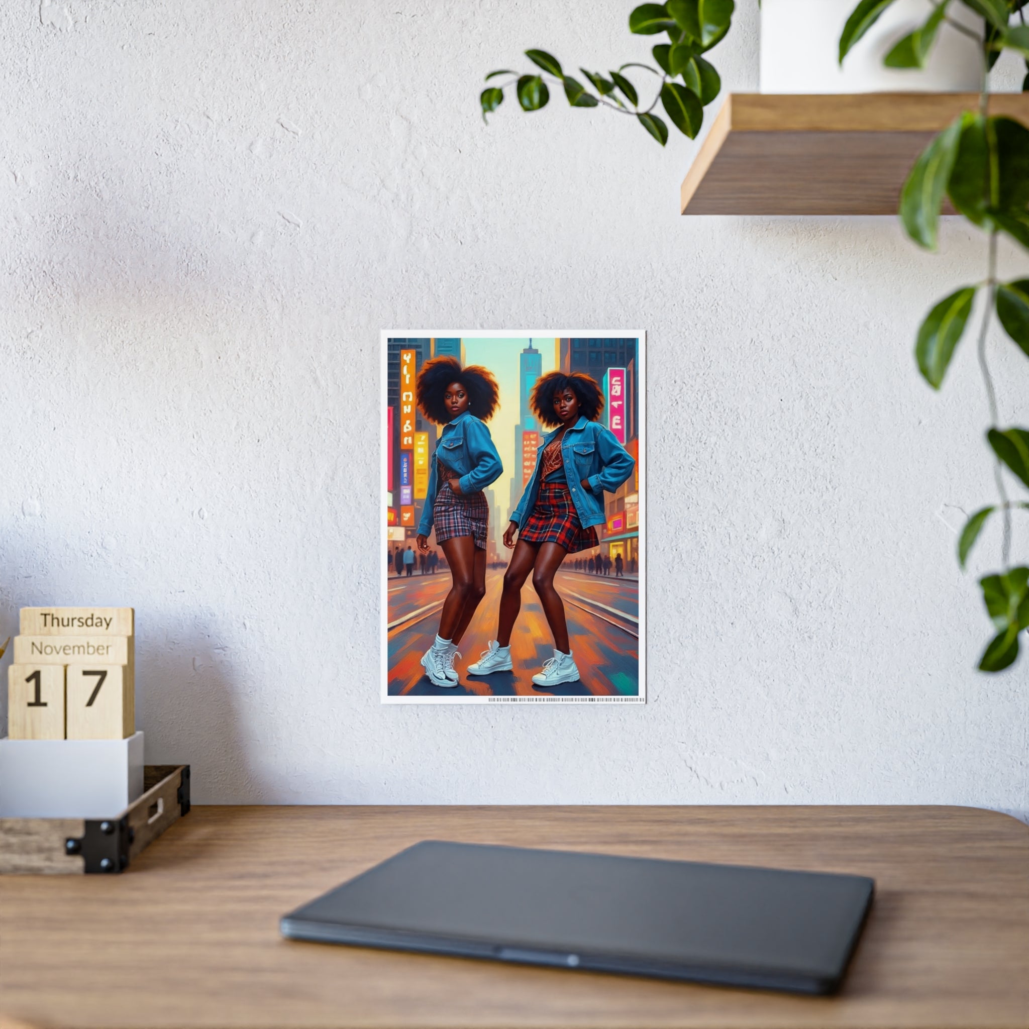 Urban Vibe Gloss Posters, Fashion Art Décor, Trendy Wall Art, Home Decoration, Gift for Young Adults, Room Aesthetic
