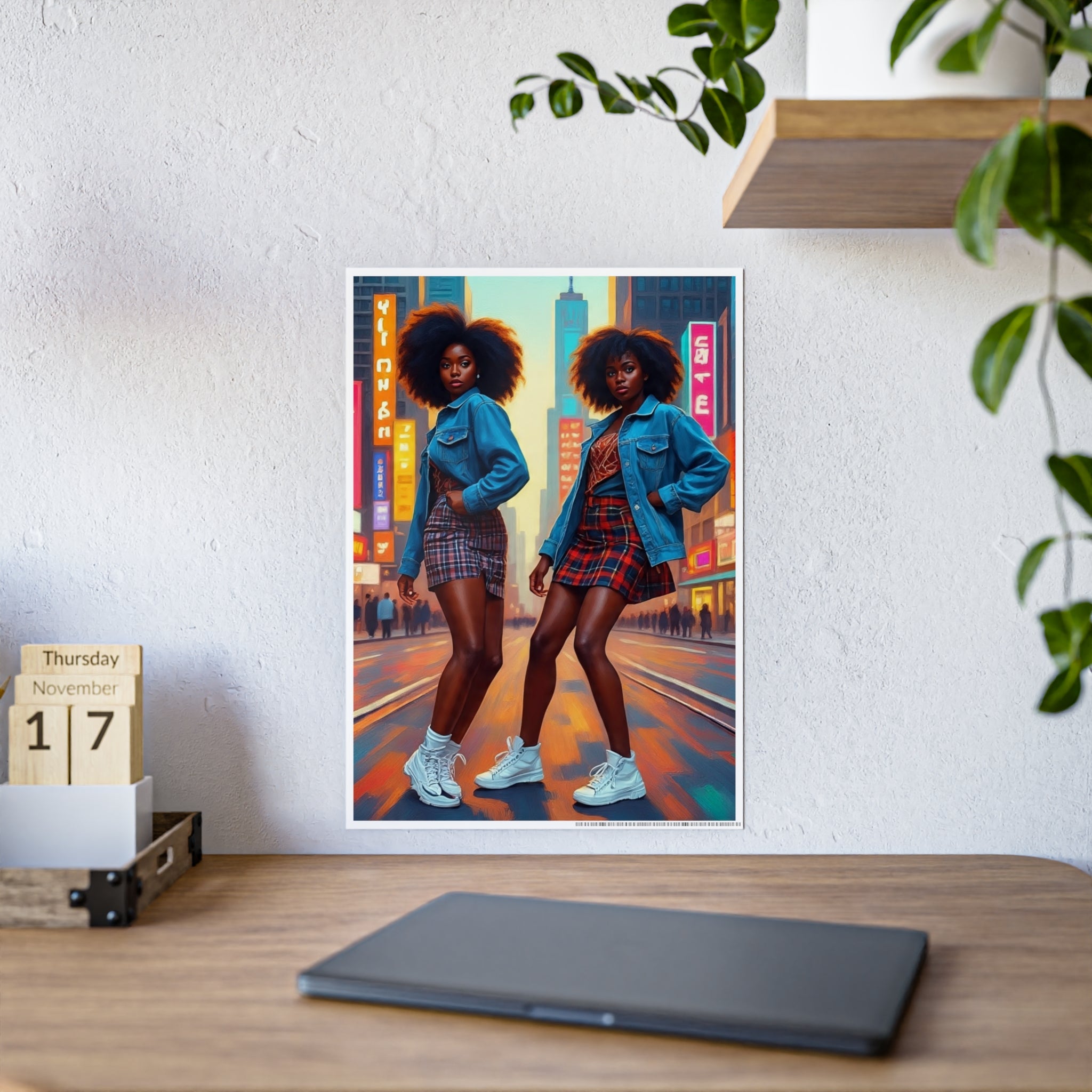 Urban Vibe Gloss Posters, Fashion Art Décor, Trendy Wall Art, Home Decoration, Gift for Young Adults, Room Aesthetic
