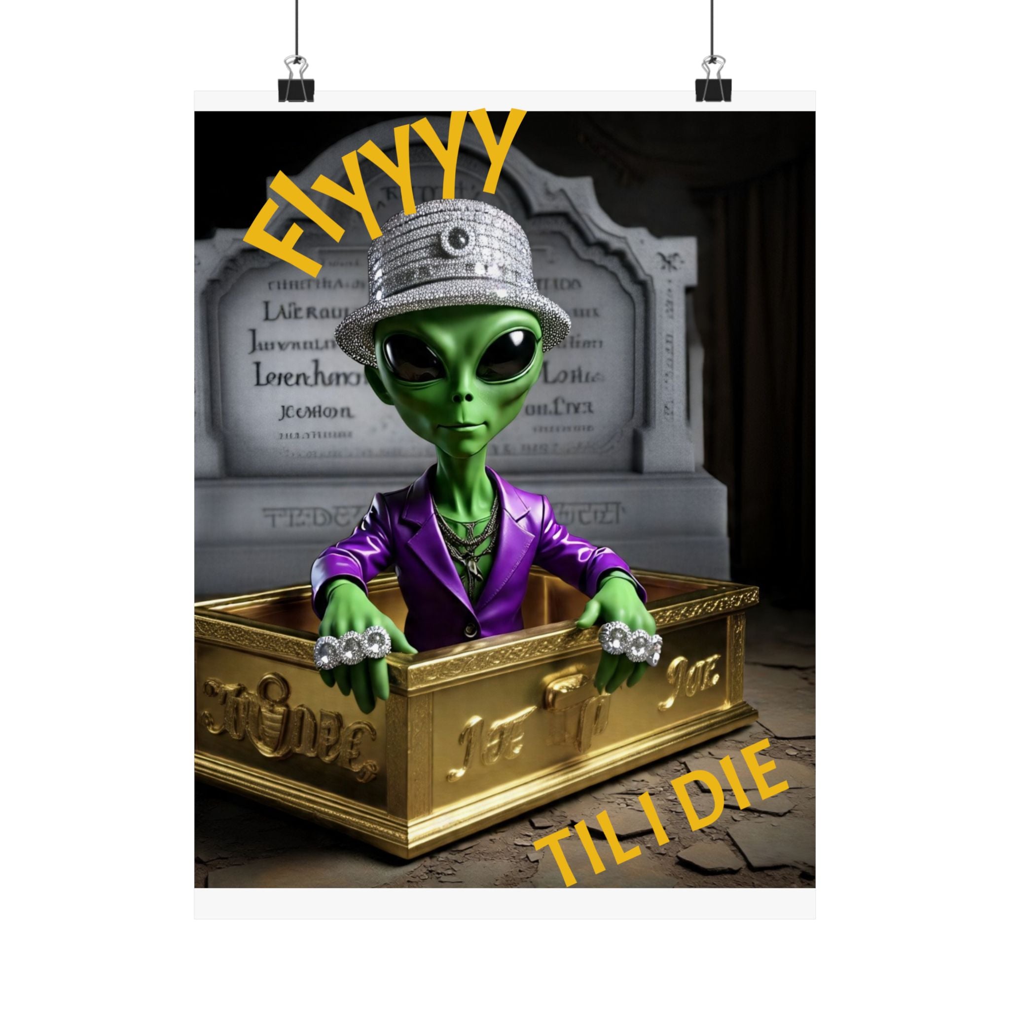 Alien-Inspired Matte Vertical Poster