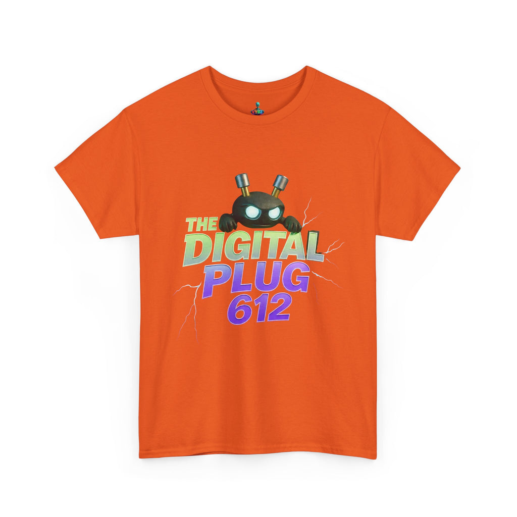 The Digital Plug 612 Tee — Retro Neon Tech Graphic T-Shirt