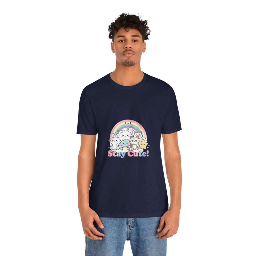 Pastel Kawaii Rainbow 'Stay Cute' Tee | candy kawaii, pastel rainbow