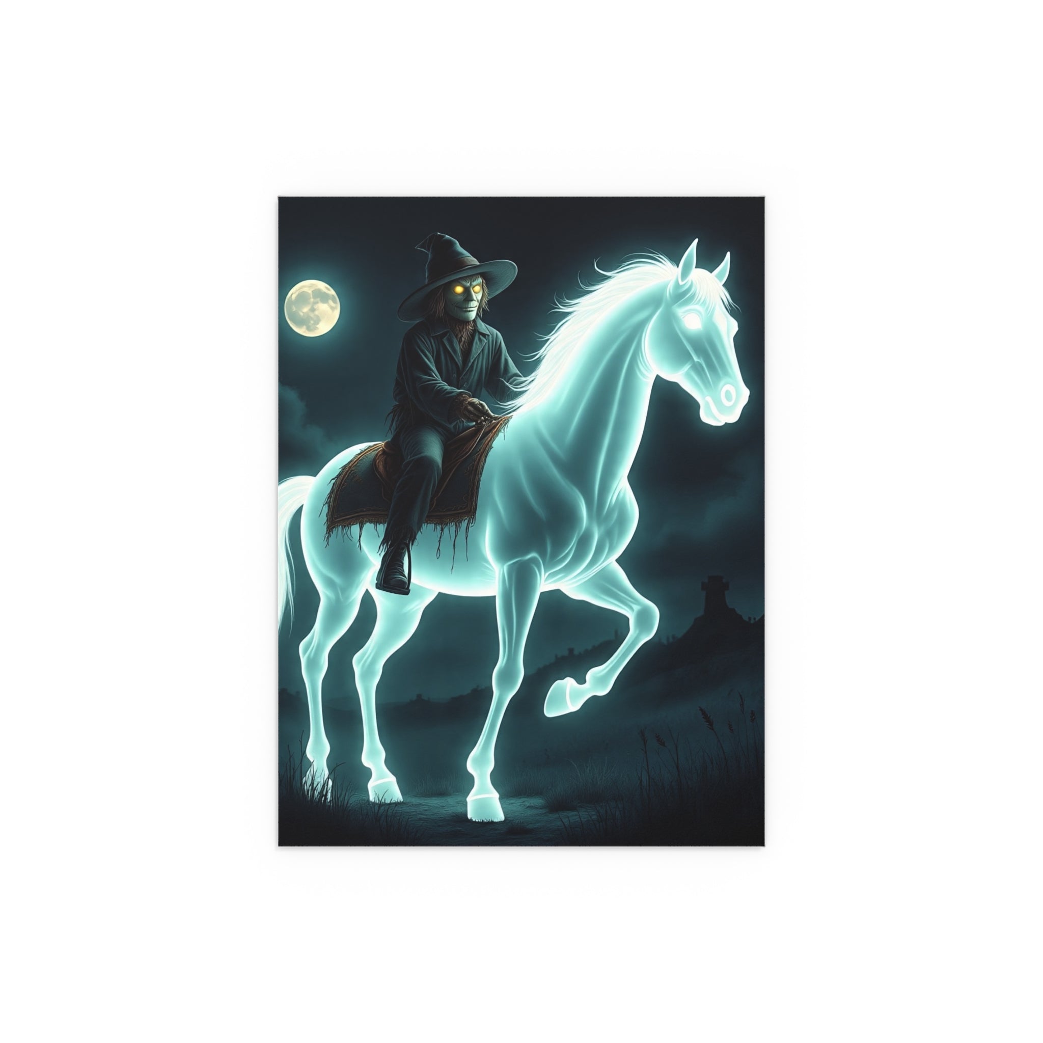 Mystical Wizard Horse Silk Poster, Home Decor, Halloween Art, Wall Art, Gift for Horse Lovers, Indoor and Outdoor Decoration