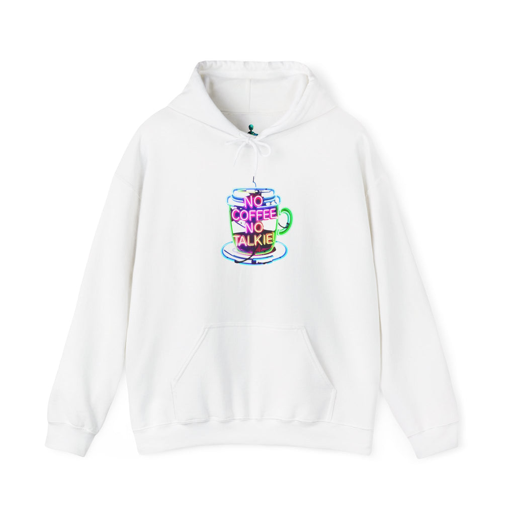 Hoodie - "No Coffee No Talkie" Colorful Coffee Cup Hoodie