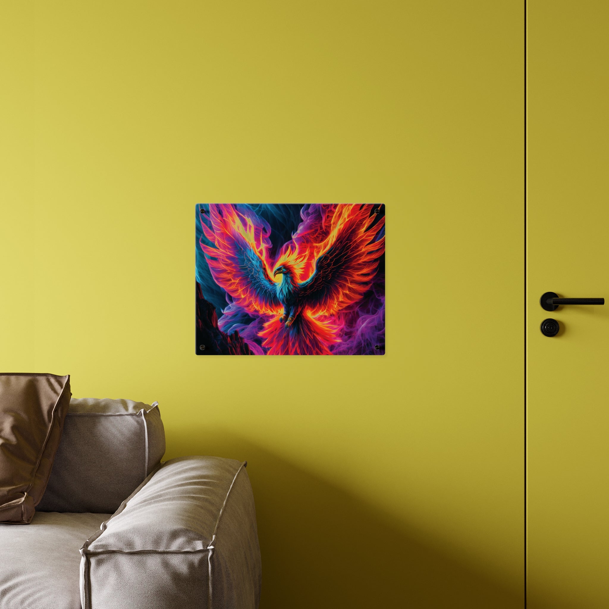 Vibrant Phoenix Acrylic Wall Art
