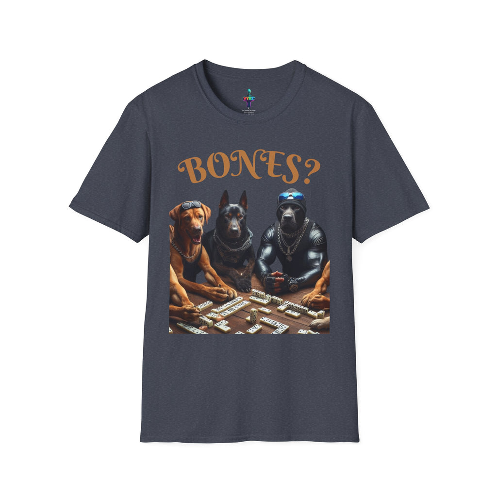 Softstyle T-Shirt with VYBZ Dogs Playing Dominos Urban Slang Design