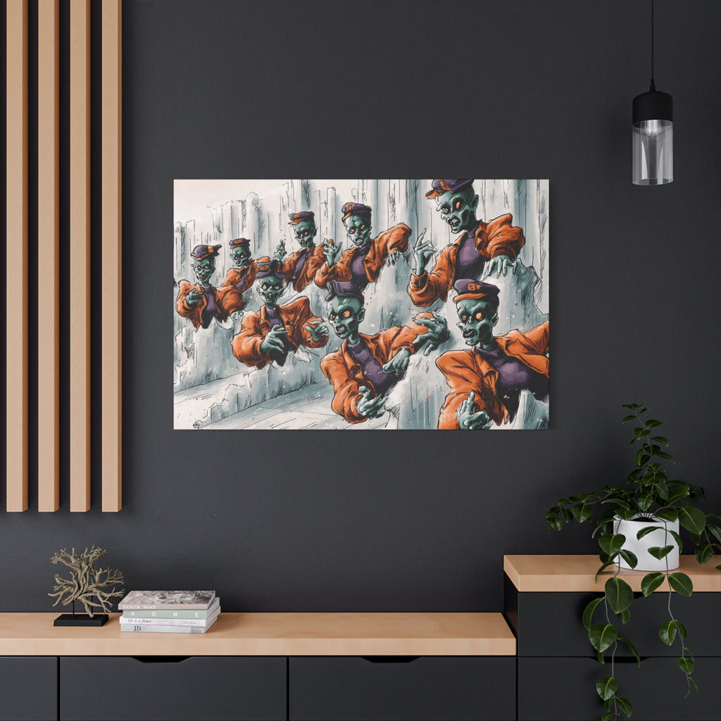 Zombie Chorus Matte Canvas Wall Art